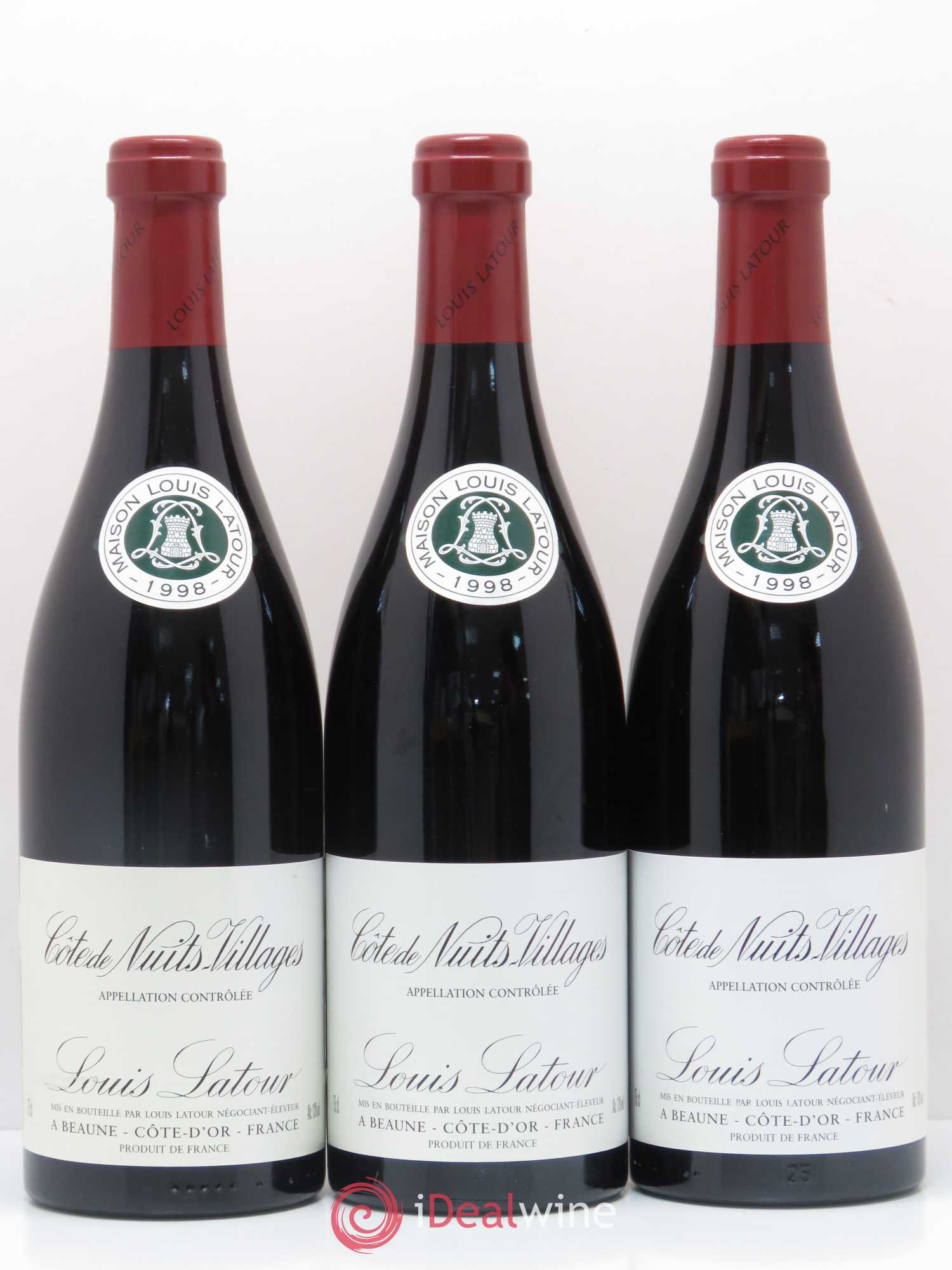 Côte de Nuits-Villages Louis Latour 1998 - Lot de 3 bouteilles - 0
