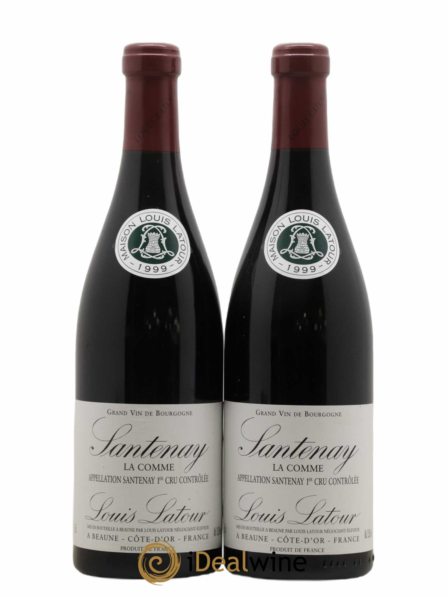 Santenay 1er Cru La Comme Domaine Louis Latour 1999 - Lot de 2 bouteilles - 0