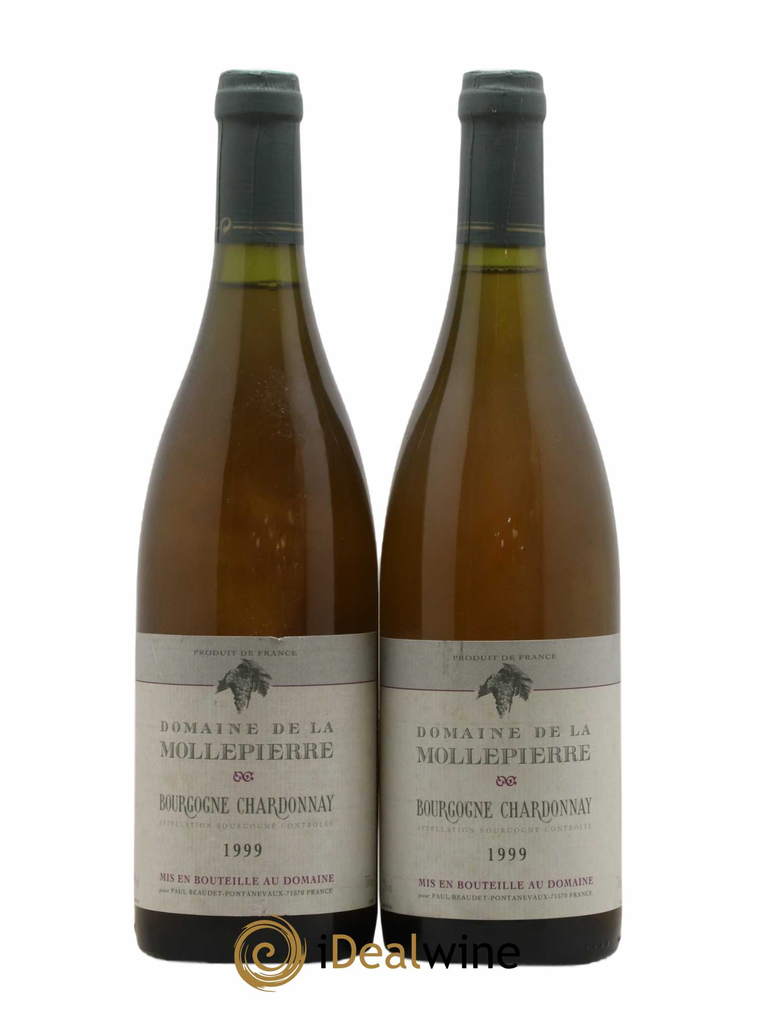 Bourgogne Chardonnay Domaine de la Mollepierre 1999 - Lot de 2 bouteilles - 0