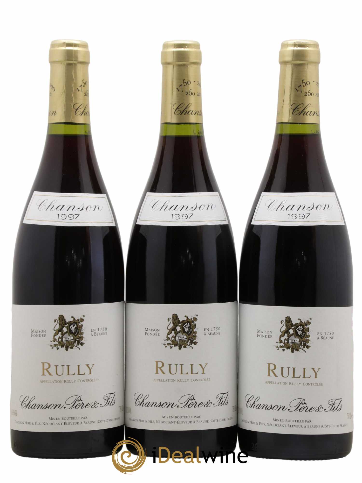 Rully Domaine Chanson (sans prix de réserve) 1997 - Lot de 3 bouteilles - 0