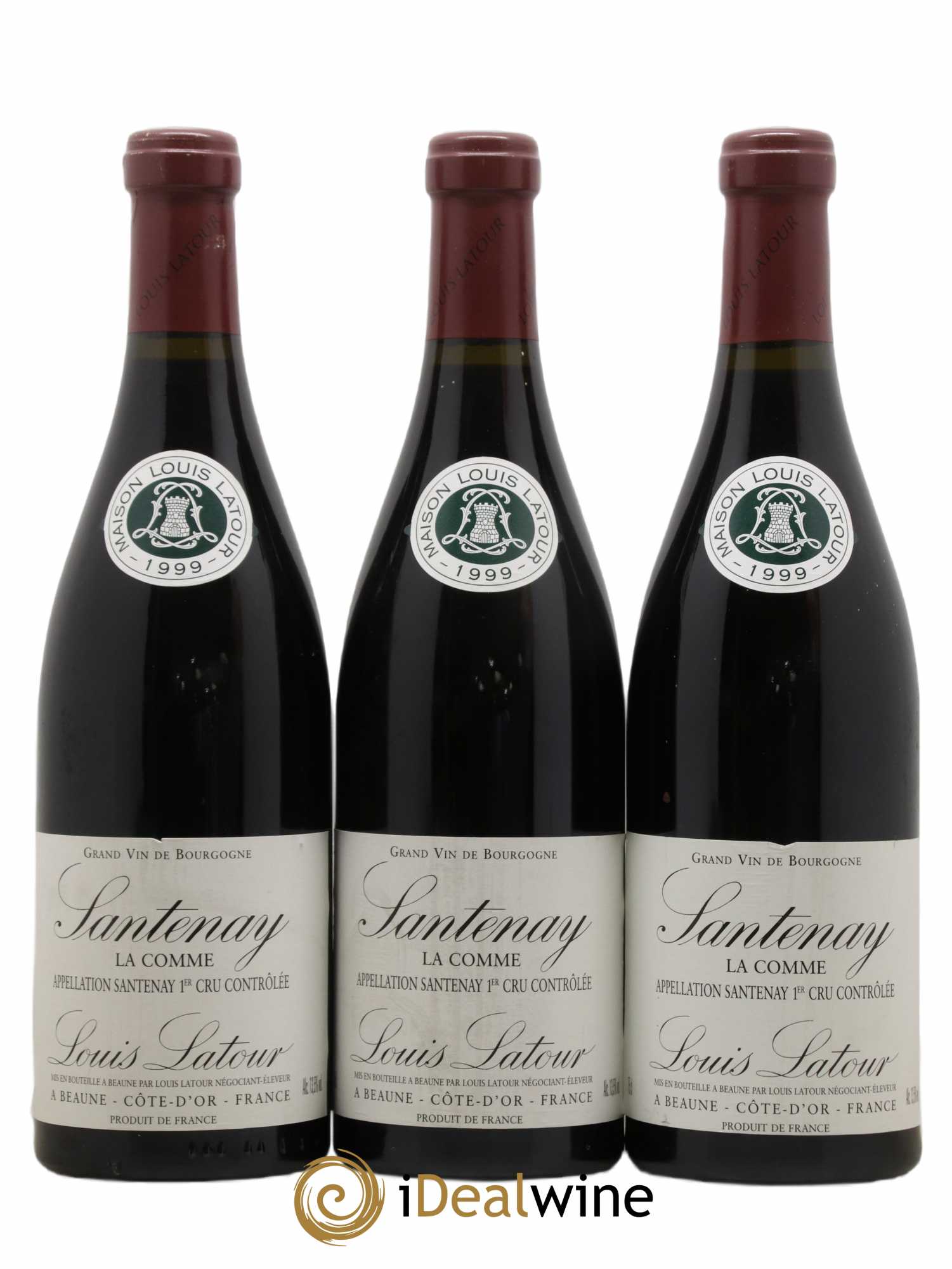 Santenay 1er Cru La Comme Domaine Louis Latour 1999 - Lotto di 3 bottiglie - 0