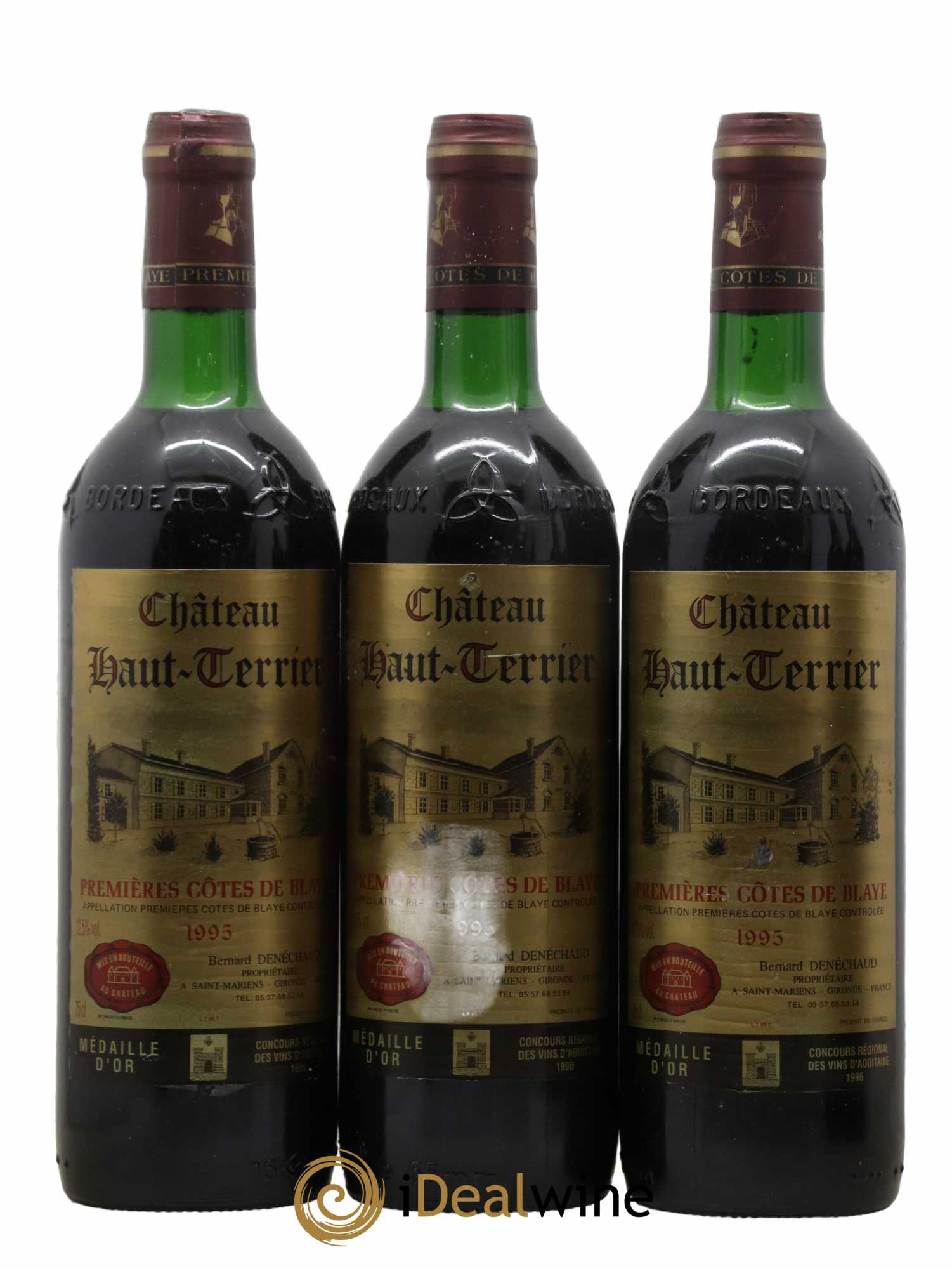 Premières-Côtes-de-Blaye (Blaye-Côtes-de-Bordeaux) Château Haut-Terrier 1995 - Lot de 6 bouteilles - 2