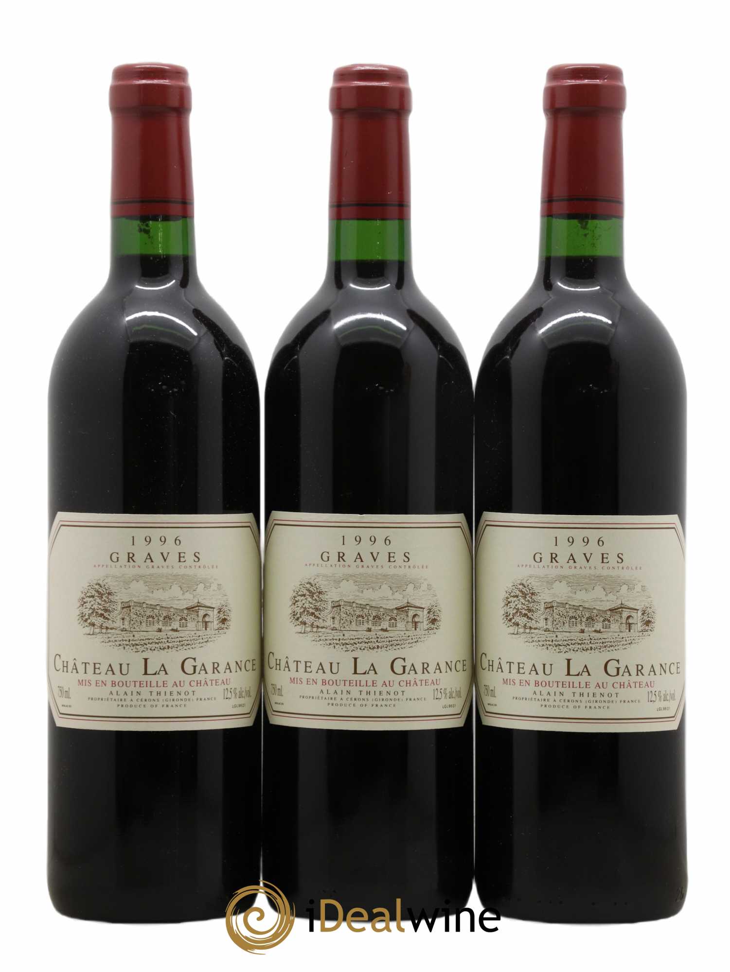 Graves Château La Garance 1996 - Lot de 3 bouteilles - 0