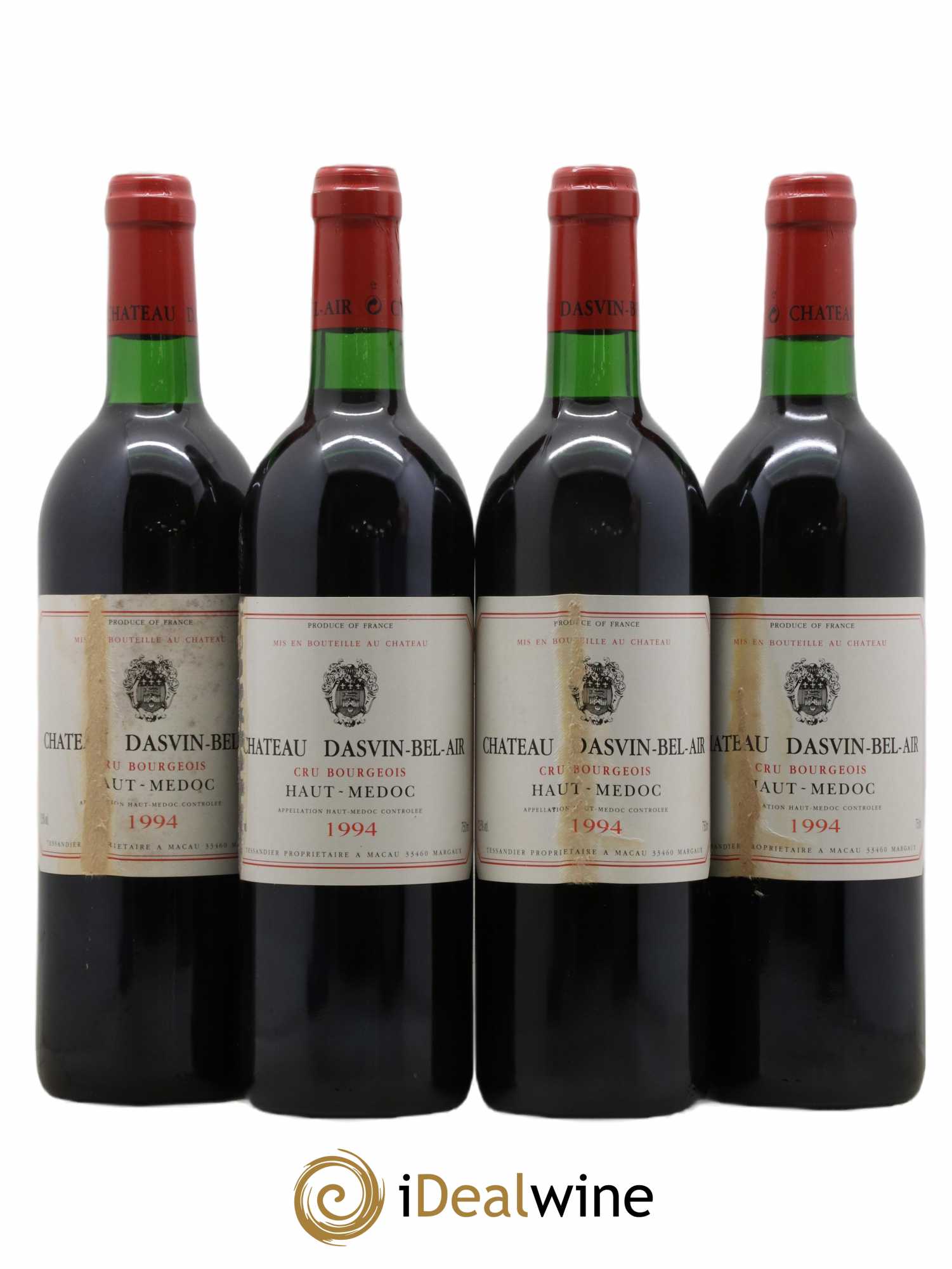 Haut Médoc Château Dasvin Bel-Air 1994 - Lot de 4 bouteilles - 0