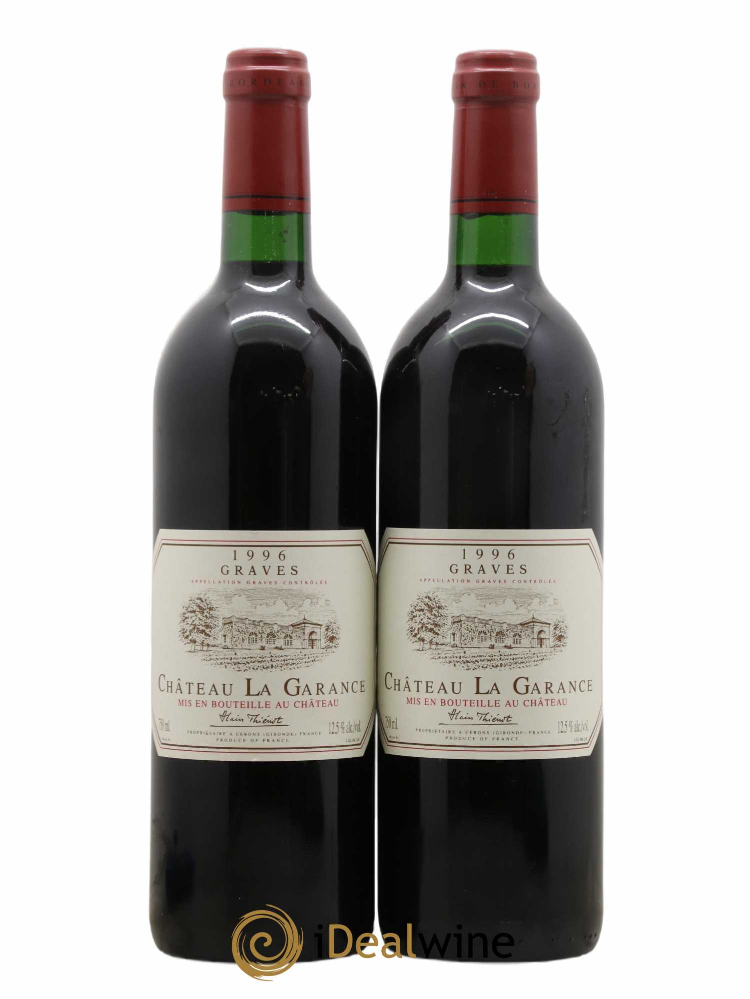 Graves Château La Garance 1996 - Lot de 2 bouteilles - 0
