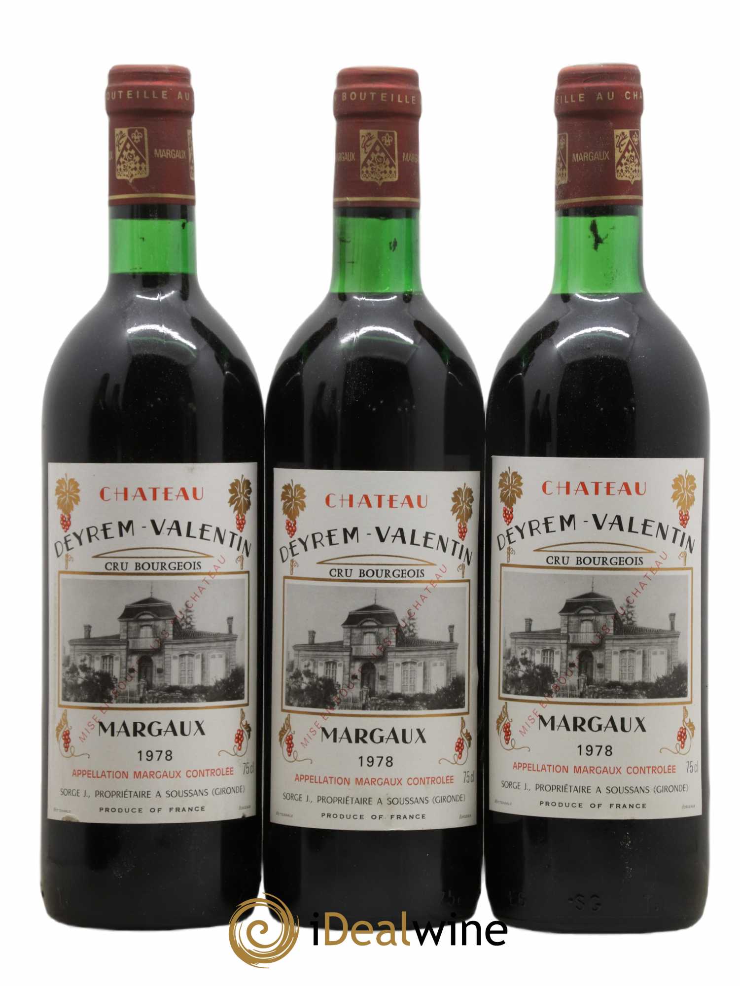 Château Deyrem Valentin Cru Bourgeois 1978 - Lot de 11 bouteilles - 1