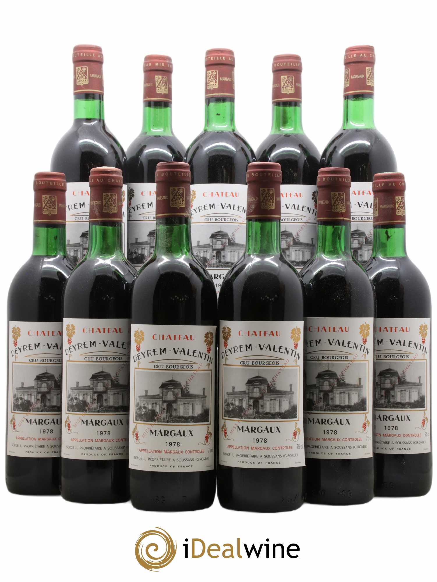 Château Deyrem Valentin Cru Bourgeois 1978 - Lot de 11 bouteilles - 0