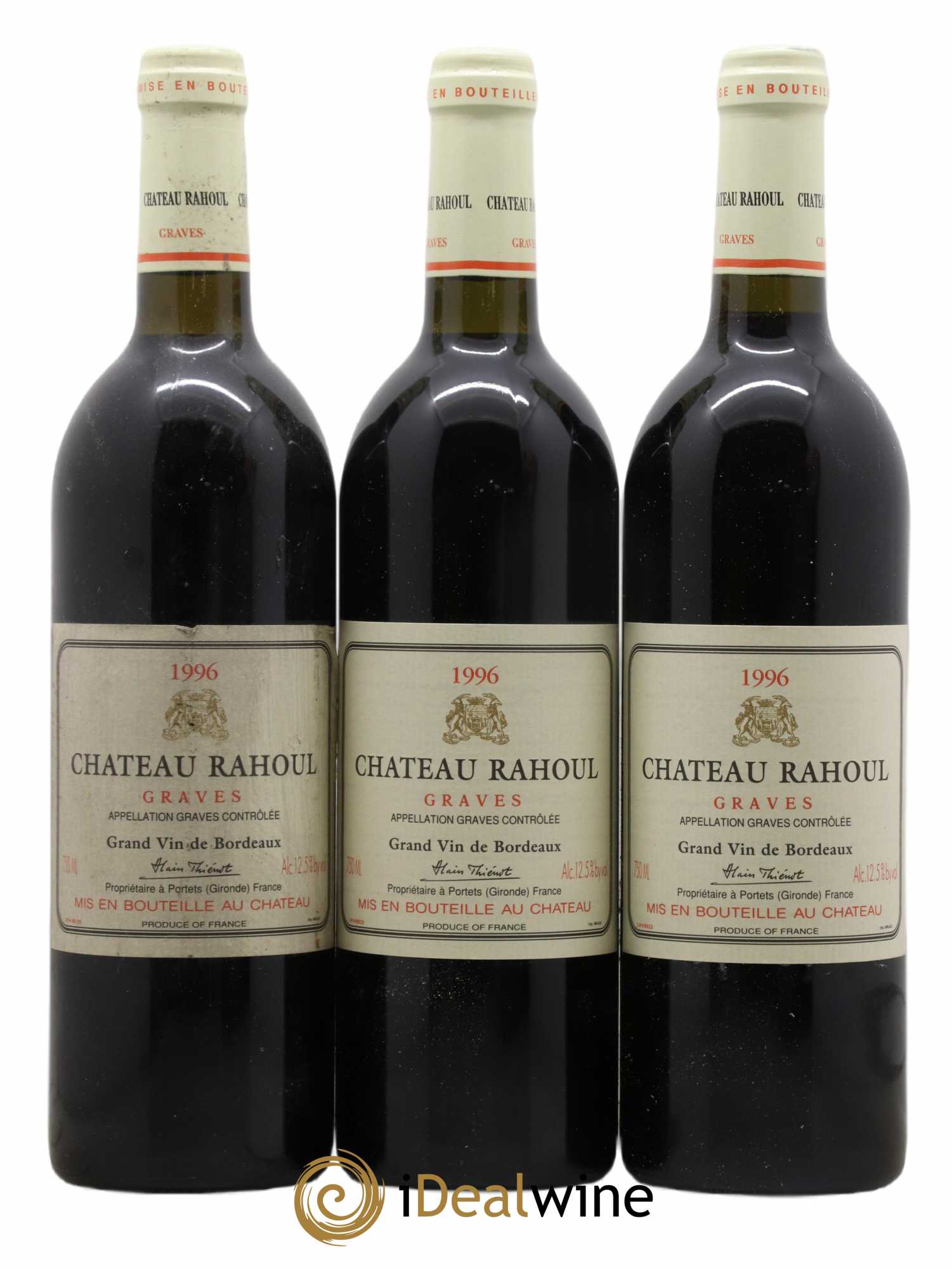 Château Rahoul 1996 - Lot de 3 bouteilles - 0