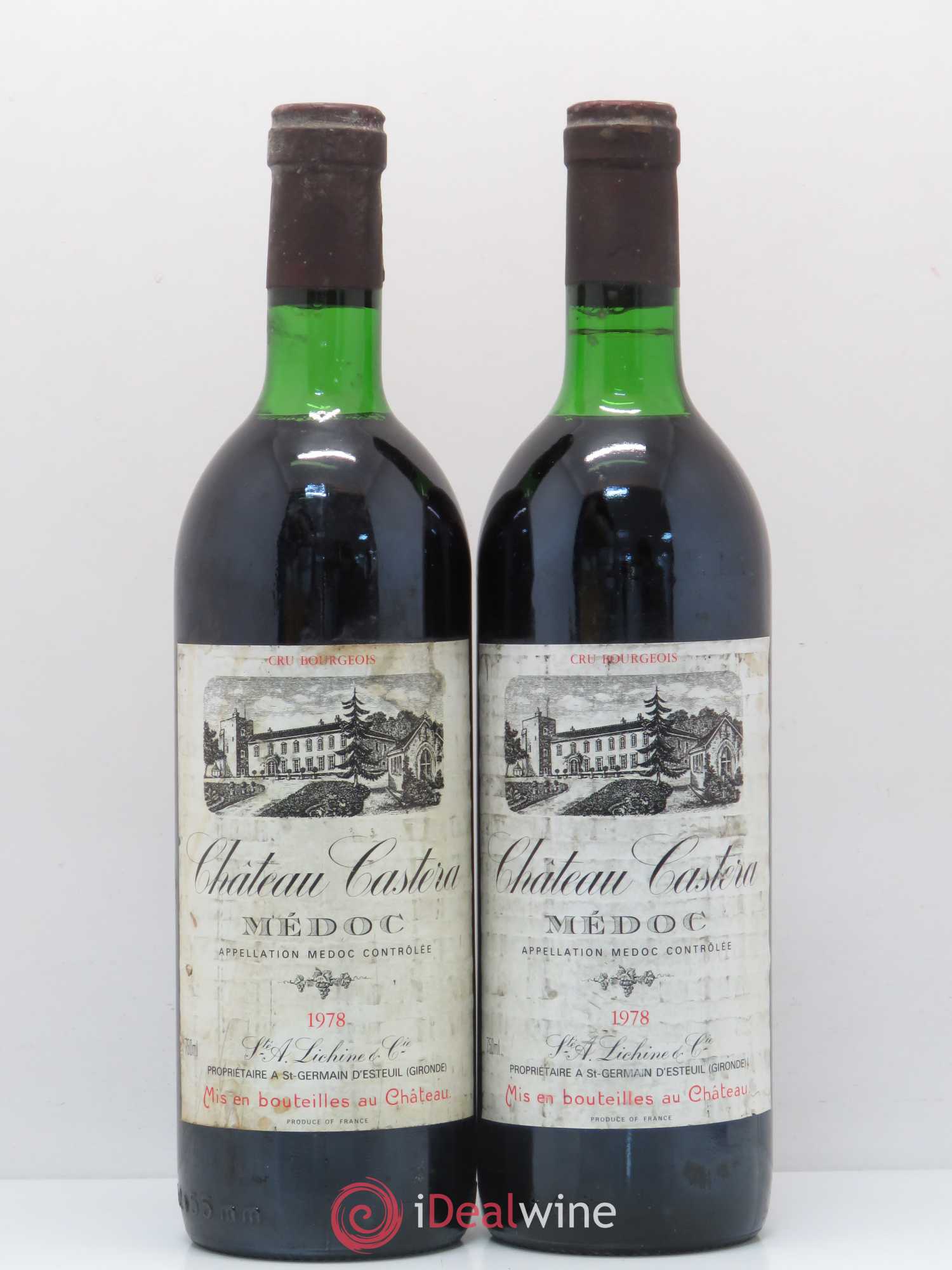 Château Castera Cru Bourgeois 1978 - Lot de 2 bouteilles - 0