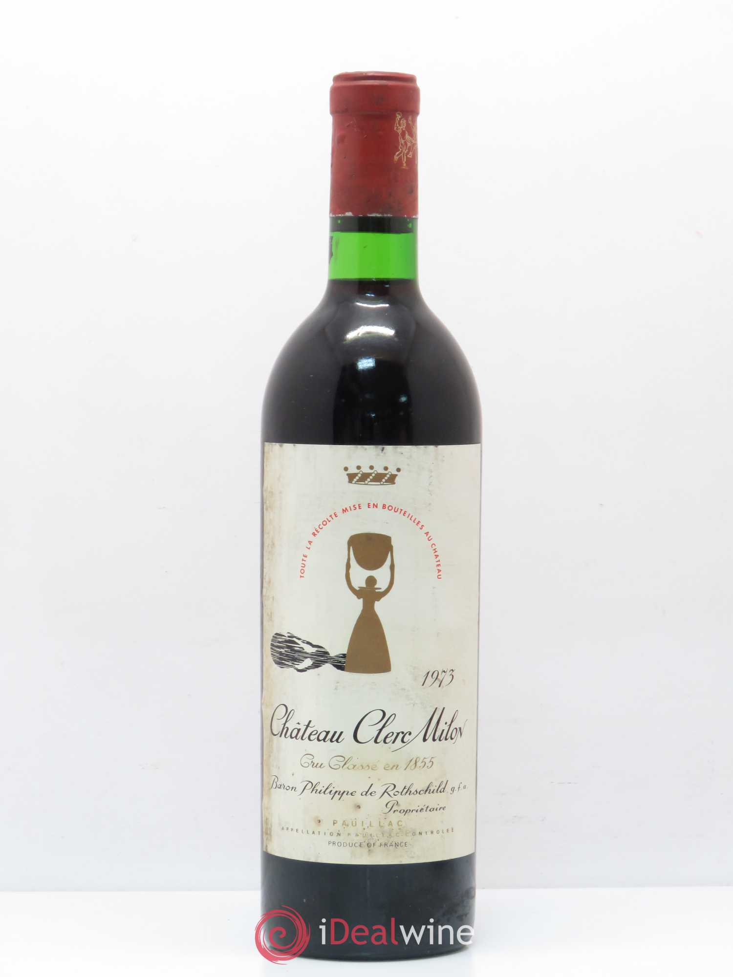 Château Clerc Milon 5ème Grand Cru Classé 1973 - Lot de 1 bouteille - 0