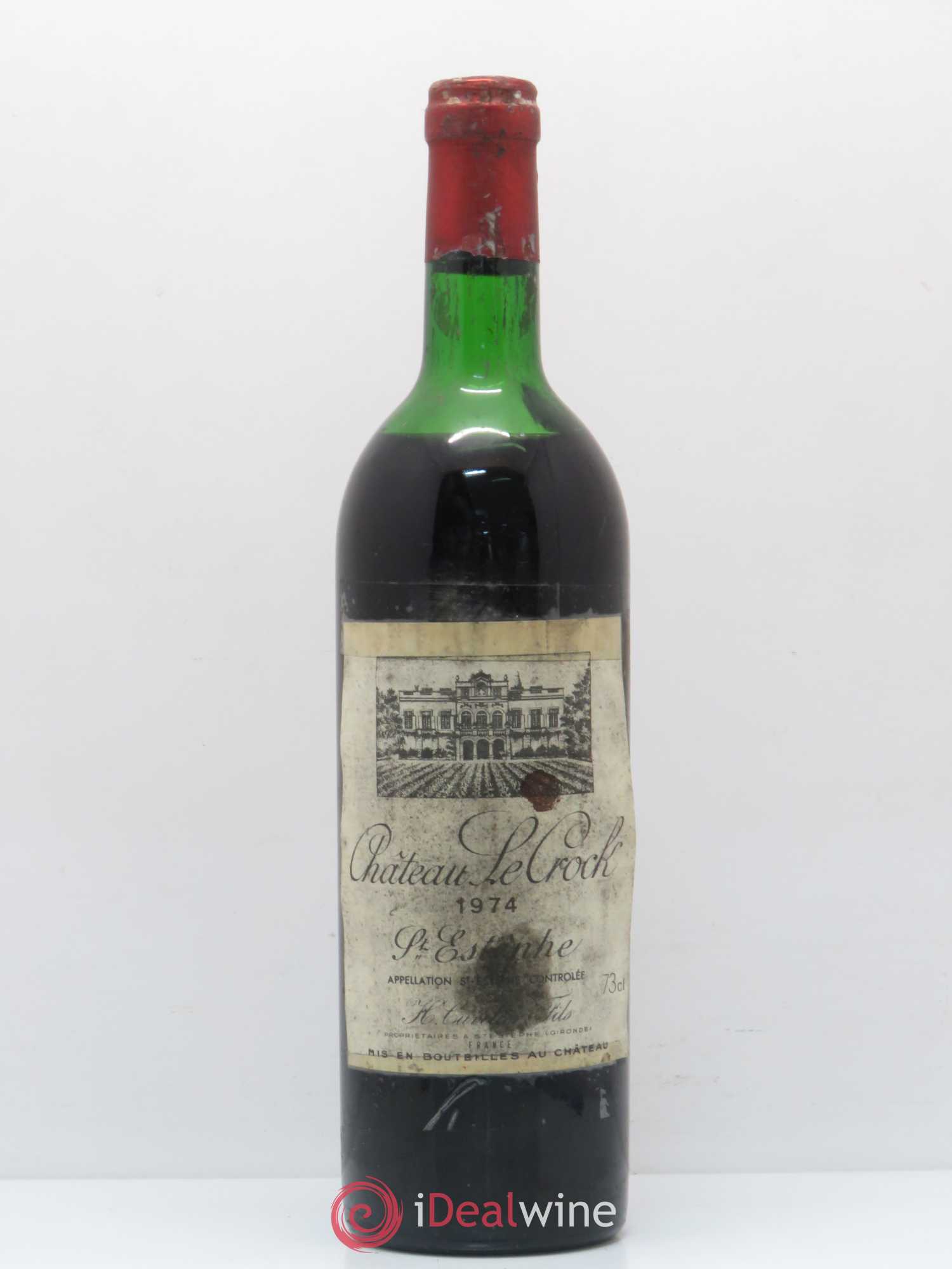 Château le Crock Cru Bourgeois 1974 - Lot de 1 bouteille - 0