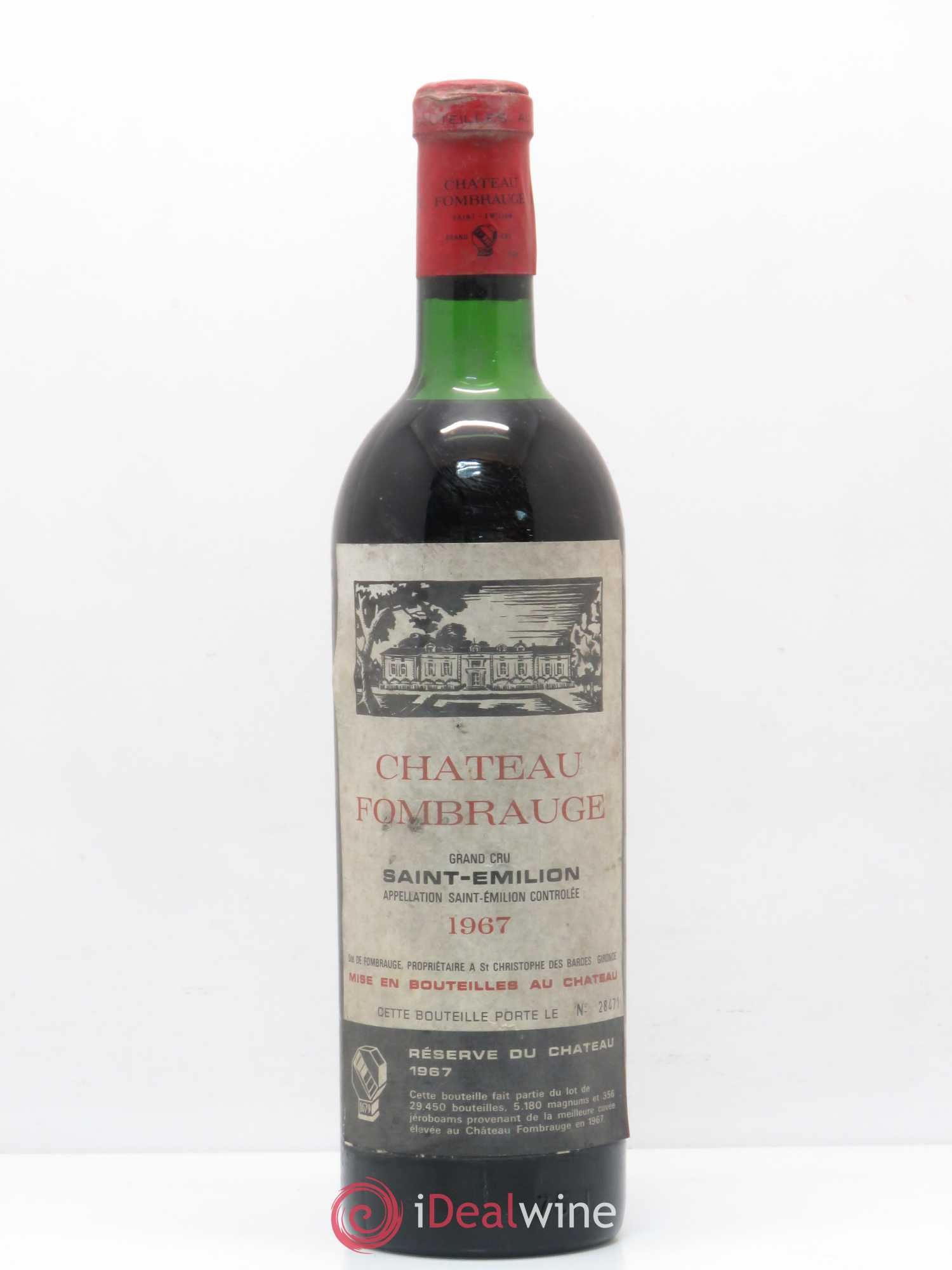 Château Fombrauge Grand Cru Classé 1967 - Lot de 1 bouteille - 0