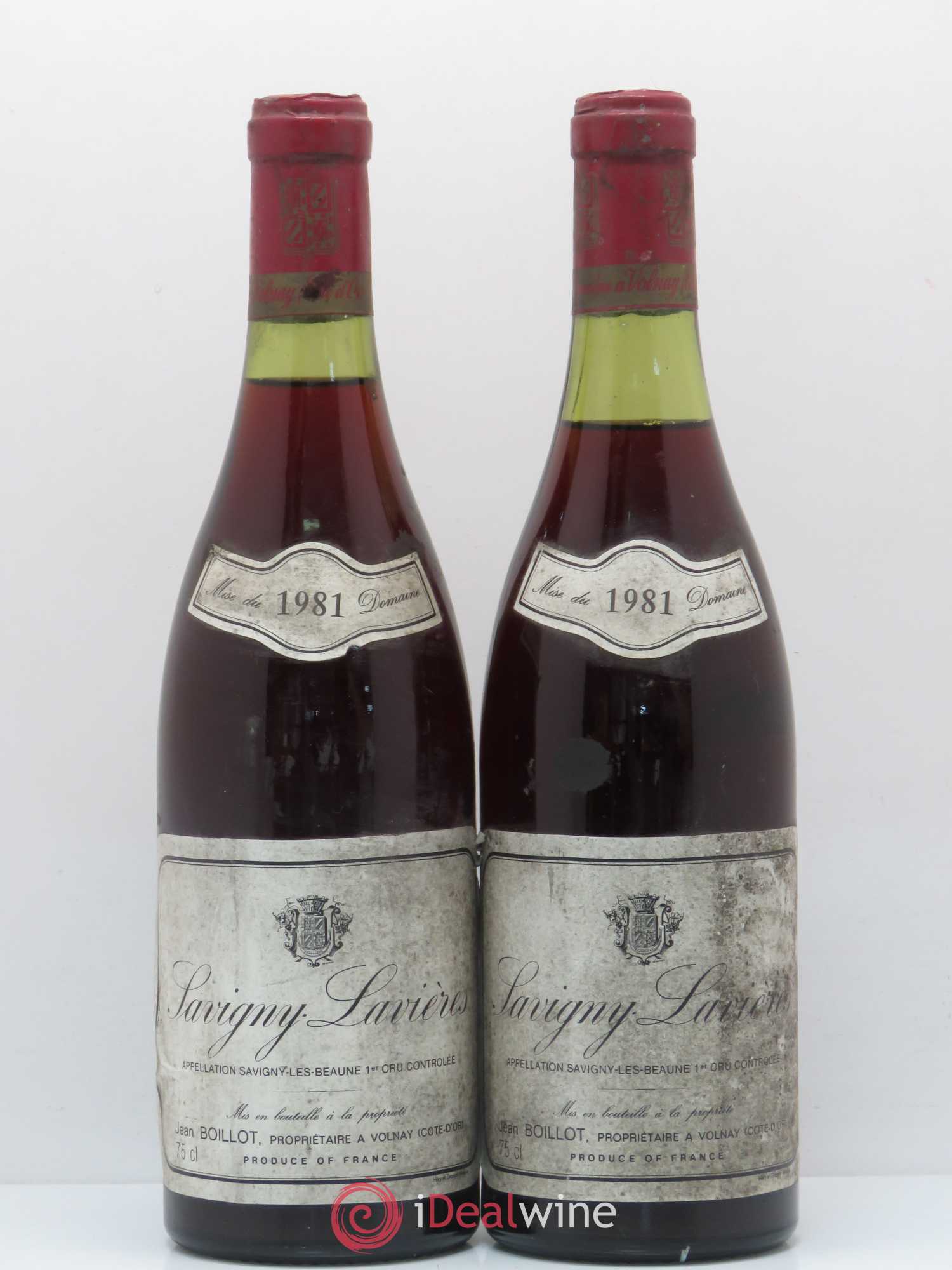 Savigny-lès-Beaune 1er Cru Les Lavieres Jean Boillot 1981 - Posten von 2 Flaschen - 0