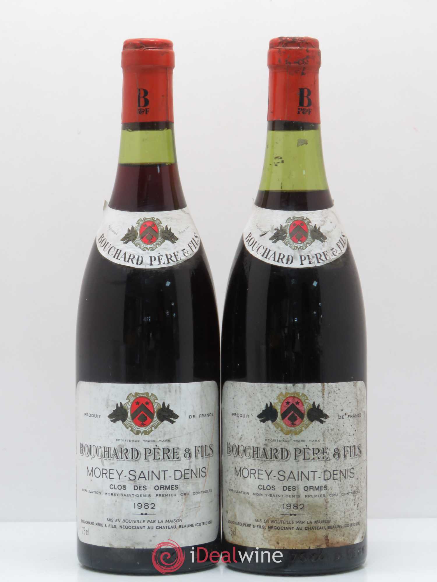 Morey-Saint-Denis 1er Cru Clos des Ormes Bouchard 1982 - Lot de 2 bouteilles - 0