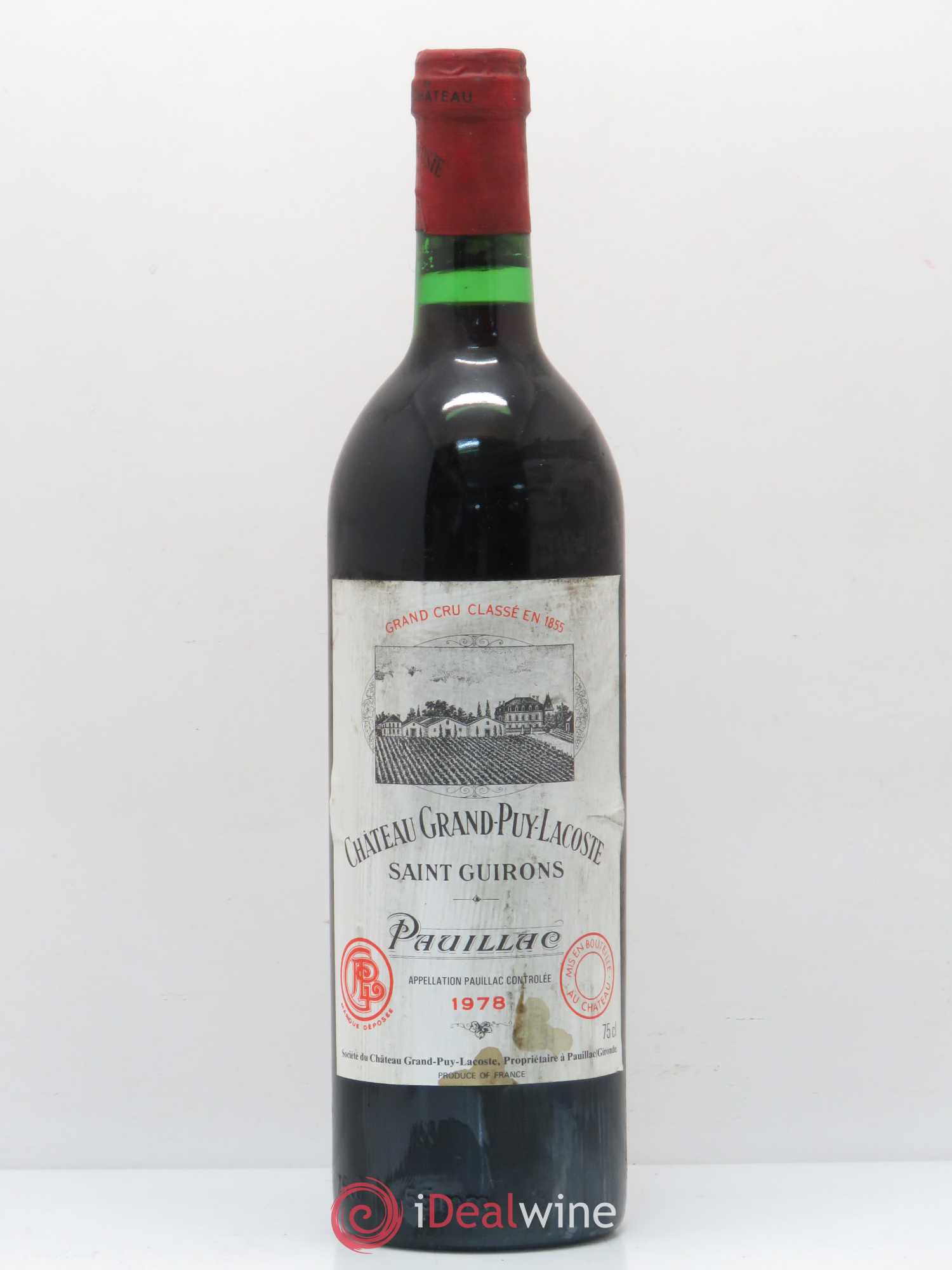 Château Grand Puy Lacoste 5ème Grand Cru Classé 1978 - Lot de 1 bouteille - 0
