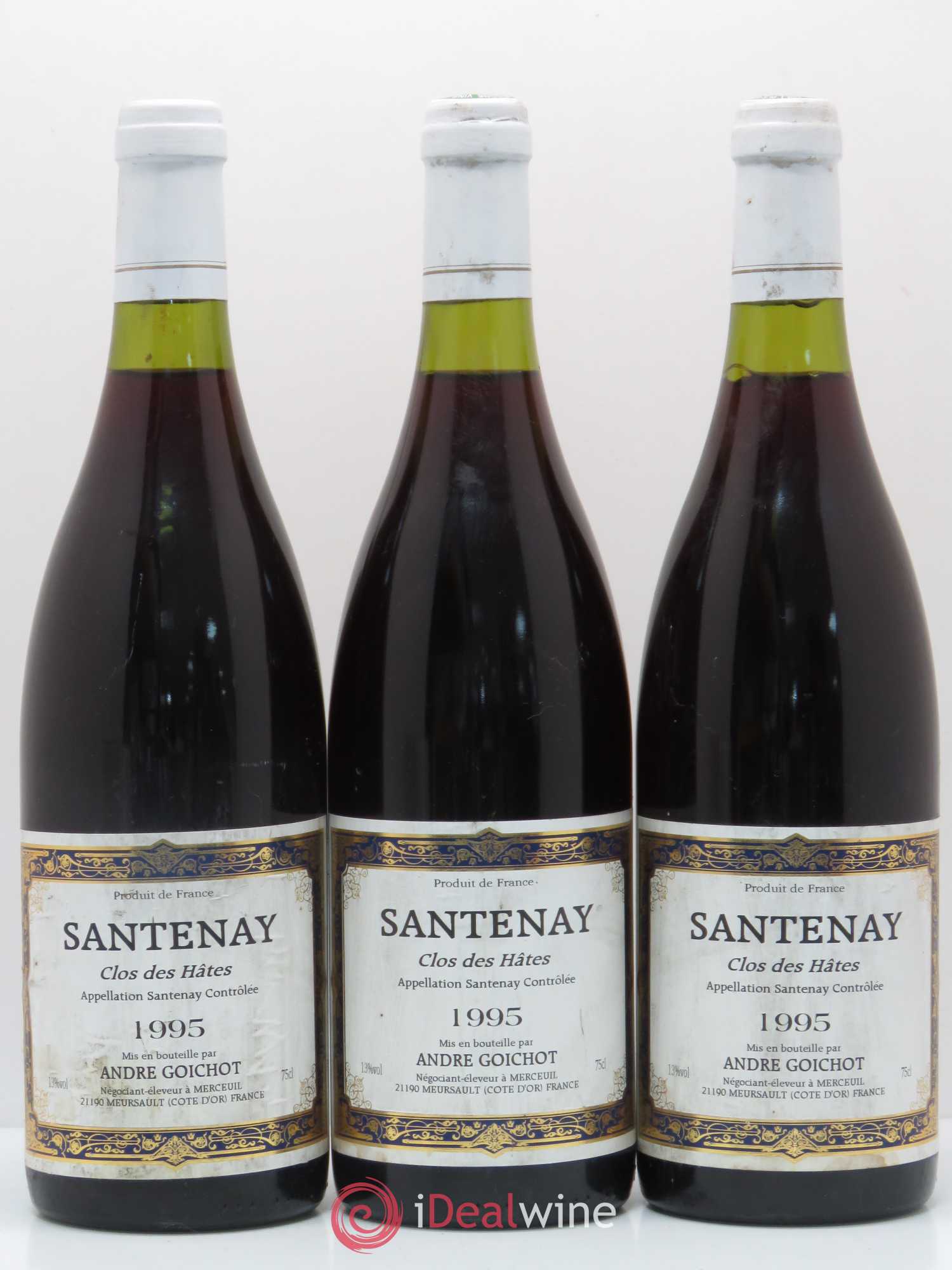 Santenay Clos des Hates A. Goichot 1995 - Posten von 3 Flaschen - 0