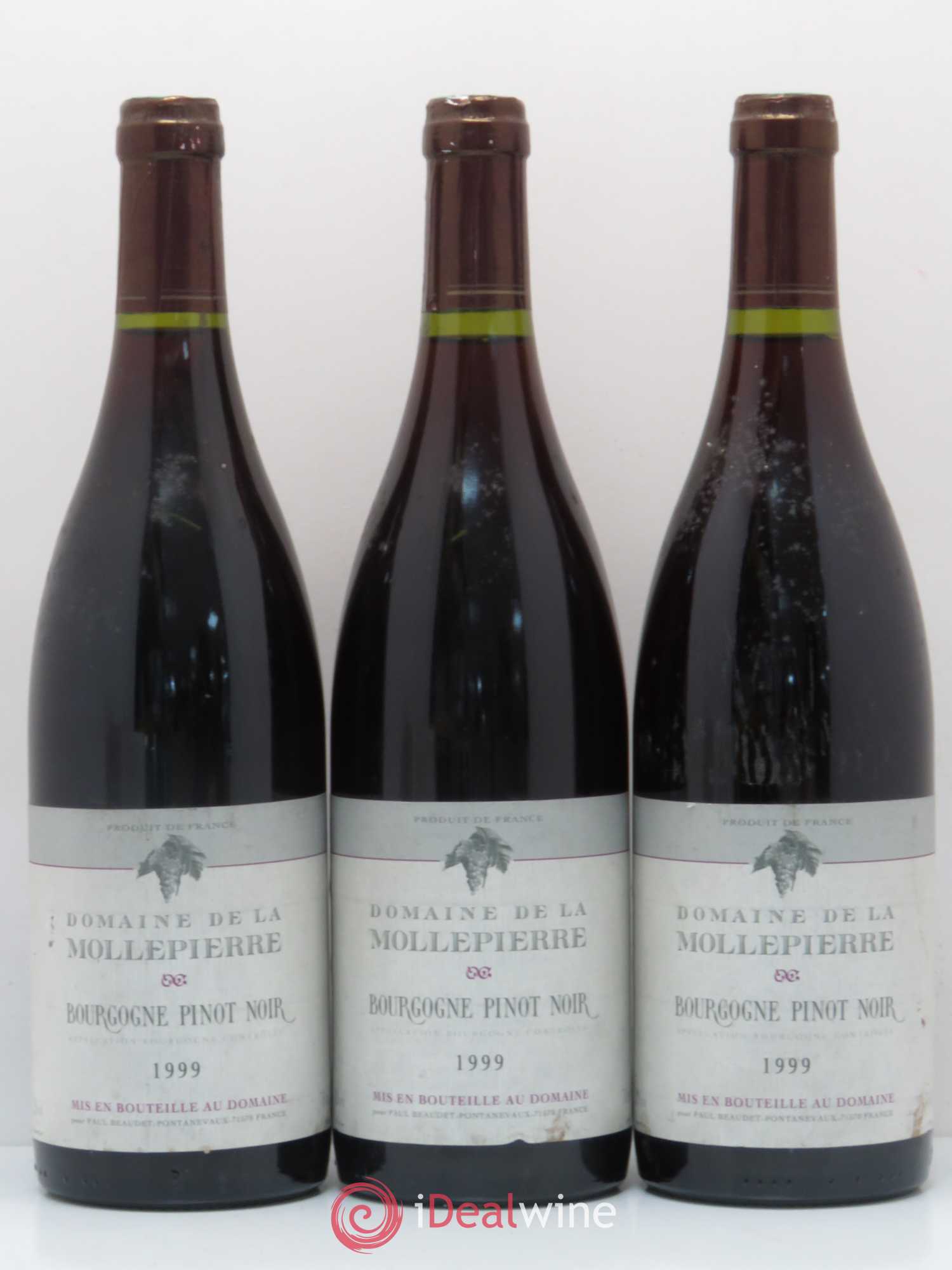 Bourgogne Domaine de Mollepierre P. Beaudet 1999 - Posten von 3 Flaschen - 0