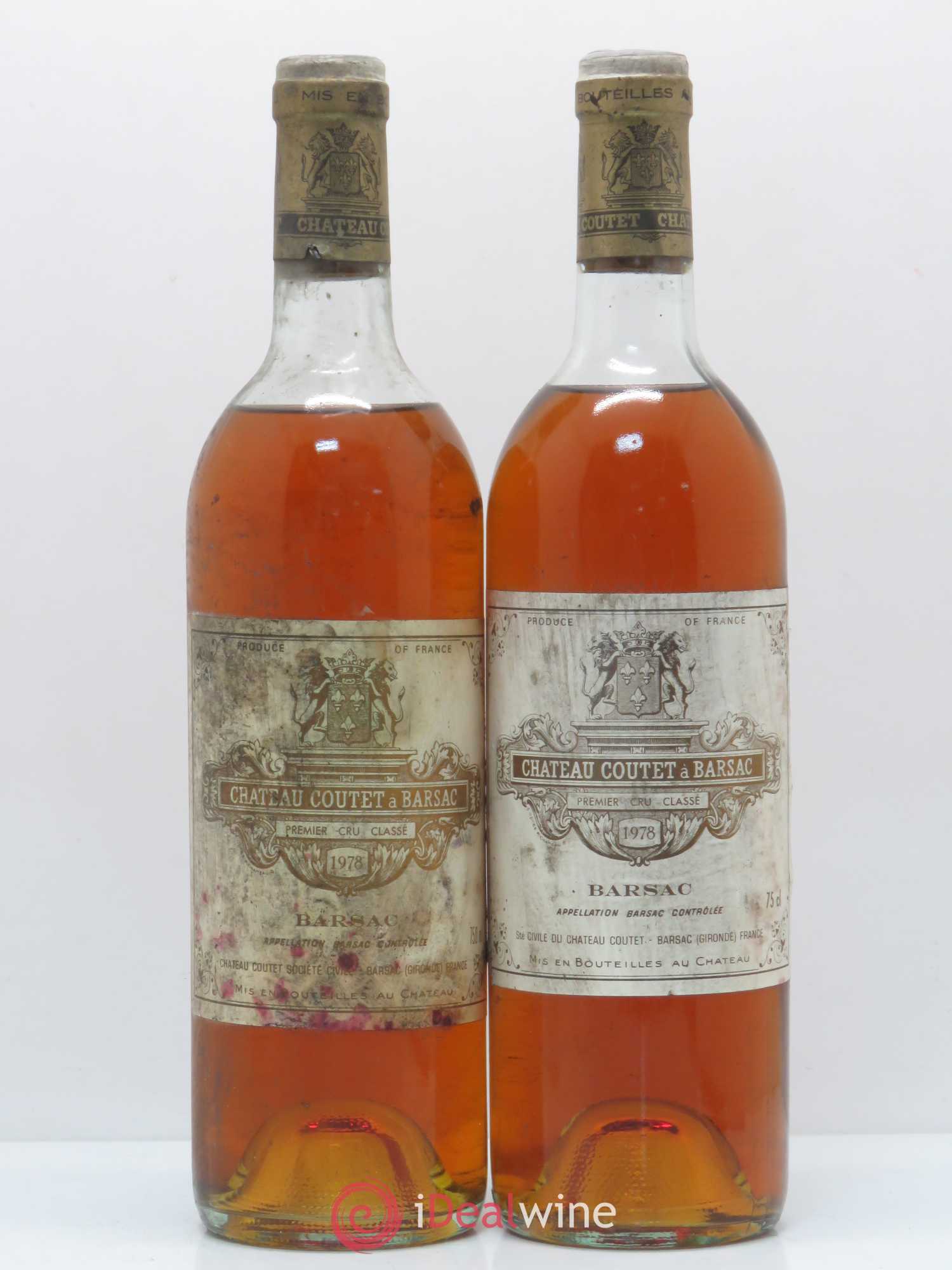 Château Coutet 1er Grand Cru Classé 1978 - Lotto di 2 bottiglie - 0