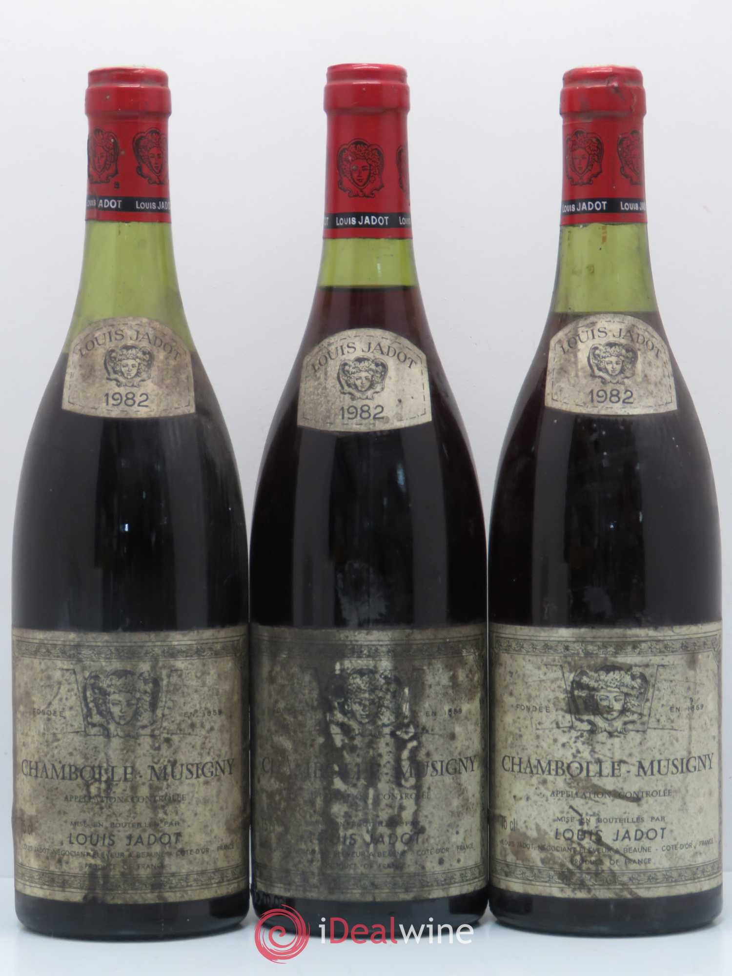 Chambolle-Musigny Louis Jadot 1982 - Lot de 3 bouteilles - 0