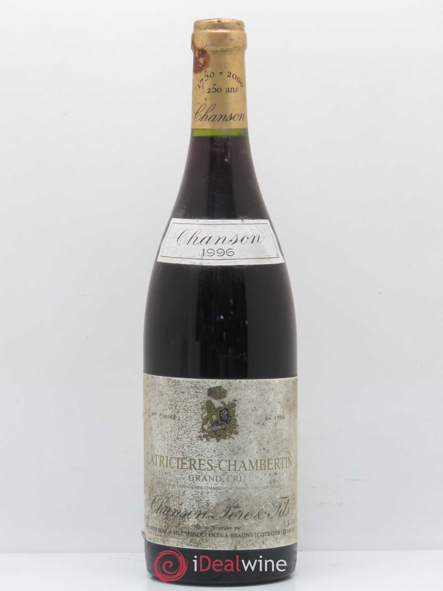 Latricières-Chambertin Grand Cru Chanson 1996 - Lot de 1 bouteille - 0