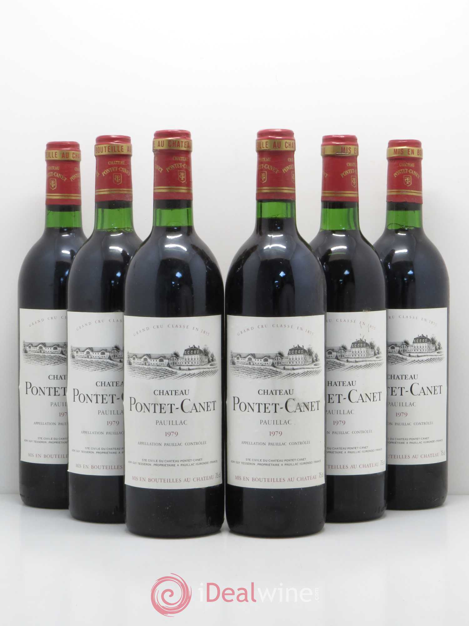 Château Pontet Canet 5ème Grand Cru Classé 1979 - Lot de 6 bouteilles - 0