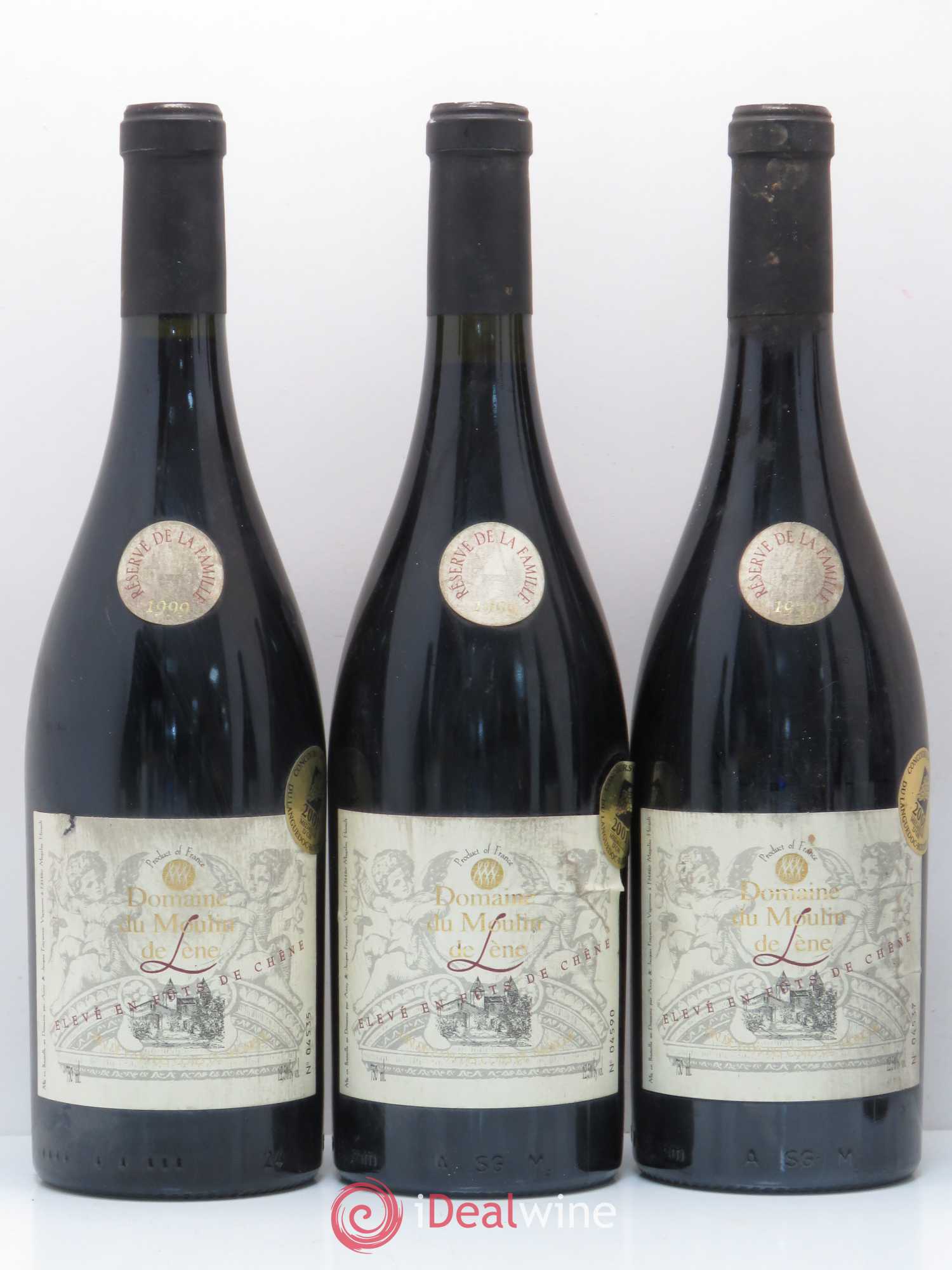 Languedoc Côtes de Thongue Réserve de la famille Moulin de Lène 1999 - Posten von 6 Flaschen - 2