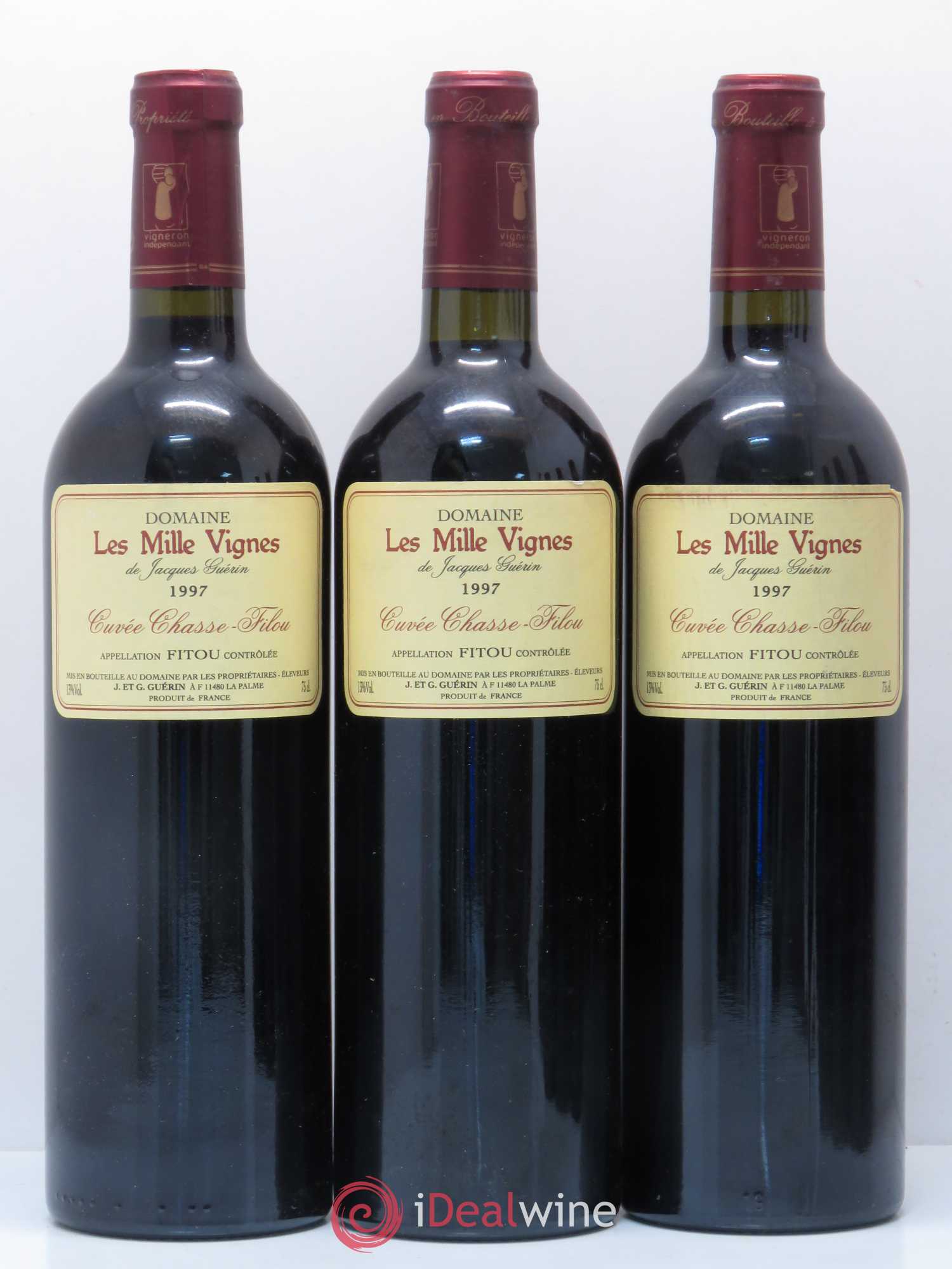 Languedoc Fitou Cuvée Chasse Dilou Domaine des Milles vignes 1997 - Posten von 6 Flaschen - 1