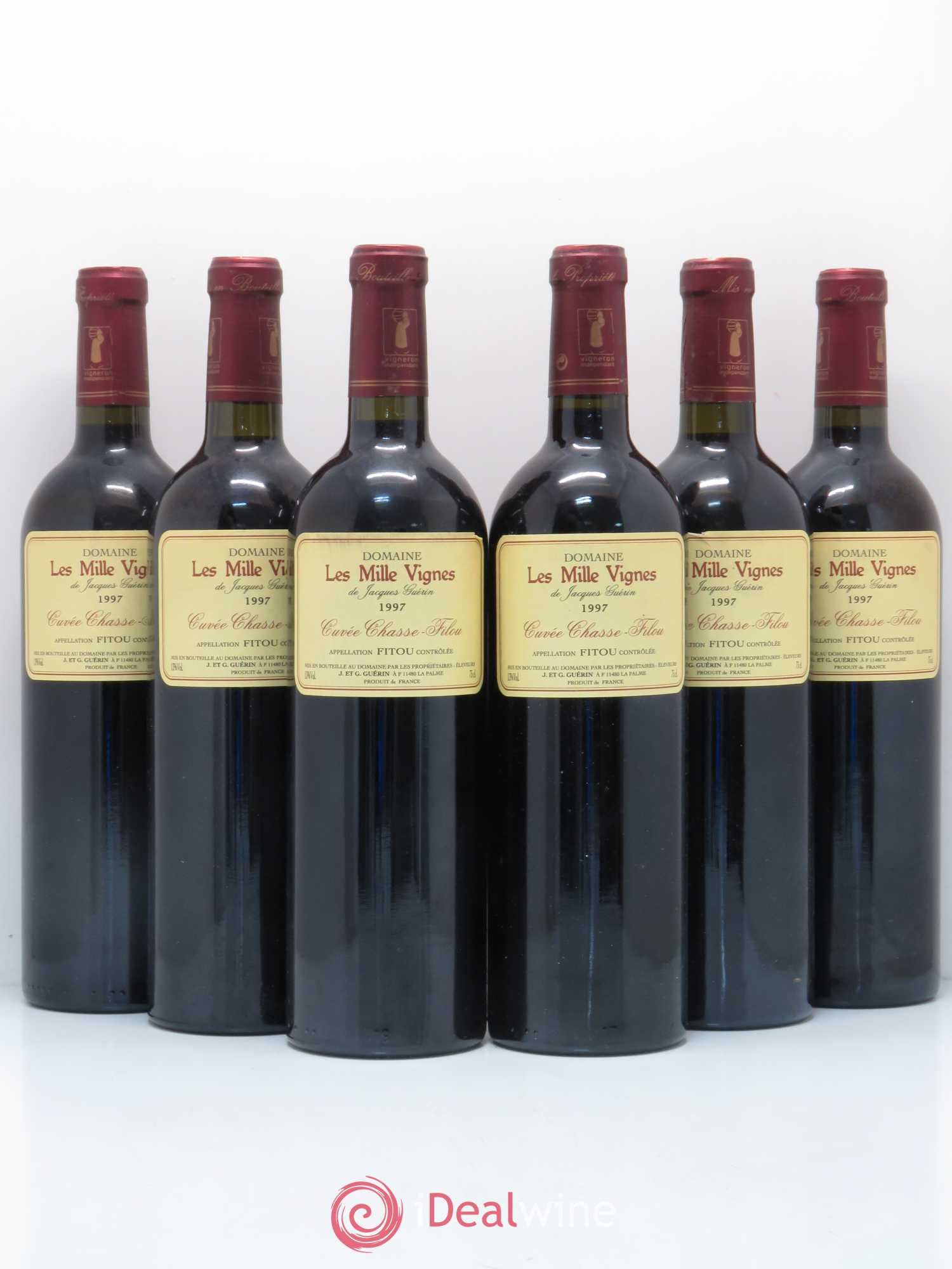 Languedoc Fitou Cuvée Chasse Dilou Domaine des Milles vignes 1997 - Posten von 6 Flaschen - 0