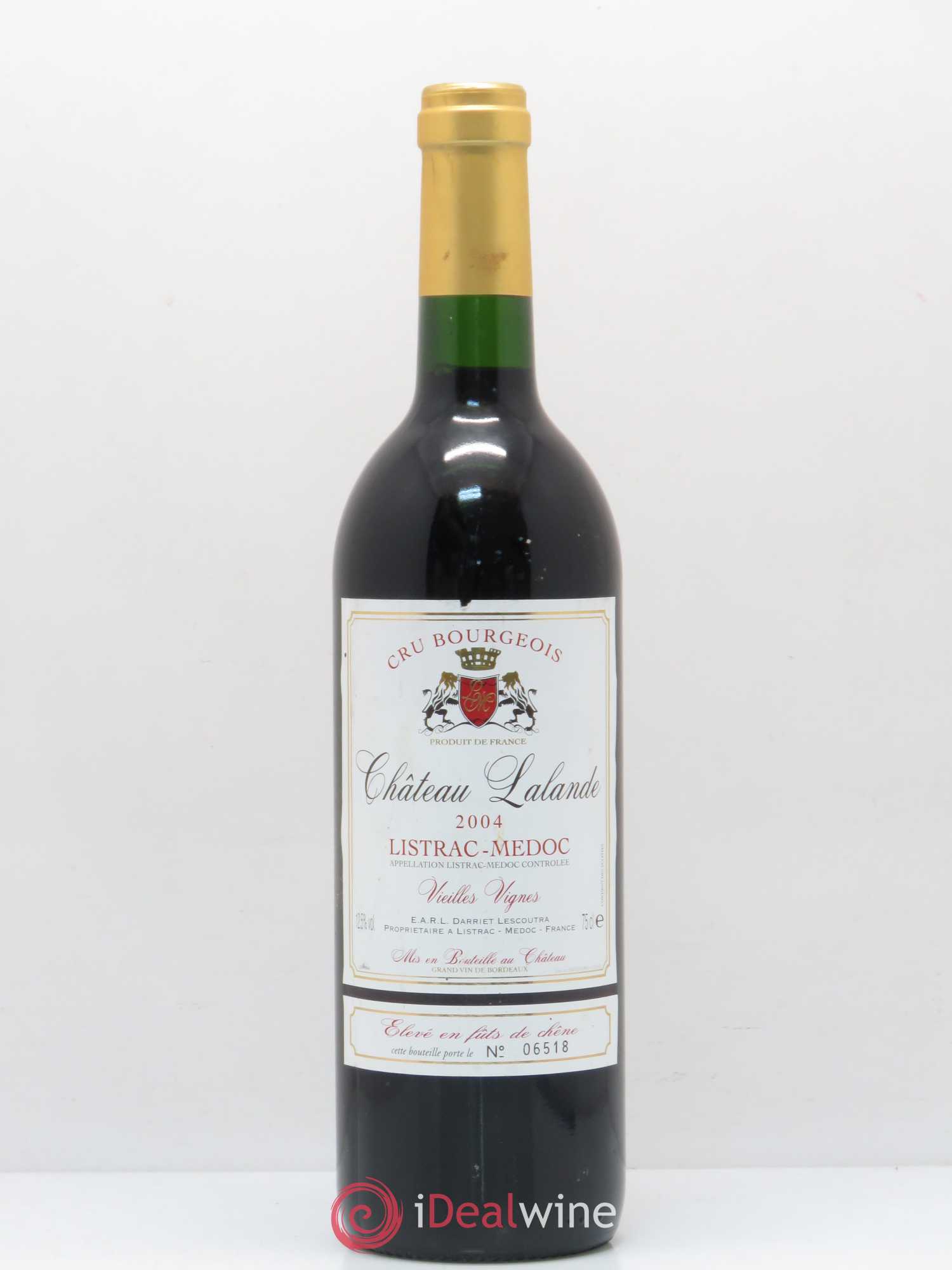Listrac Château Lalande Vieilles vignes 2004 - Posten von 1 Flasche - 0