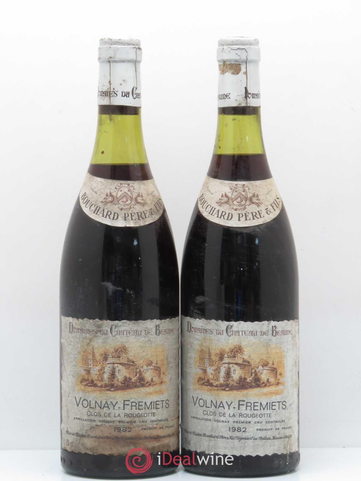 Volnay 1er Cru Frémiets - Clos de la Rougeotte Bouchard Père & Fils 1982 - Lot de 2 bouteilles - 0