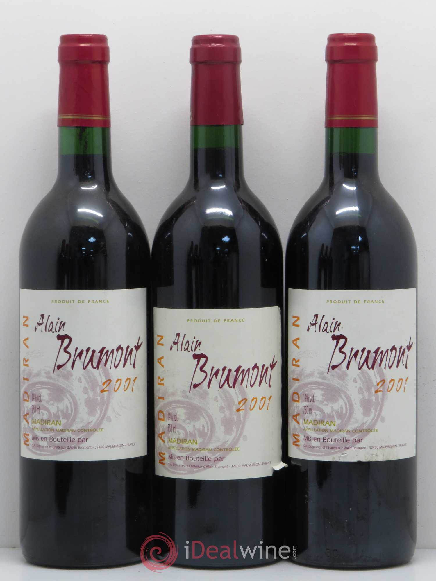 Madiran Alain Brumont 2001 - Lot de 6 bouteilles - 1