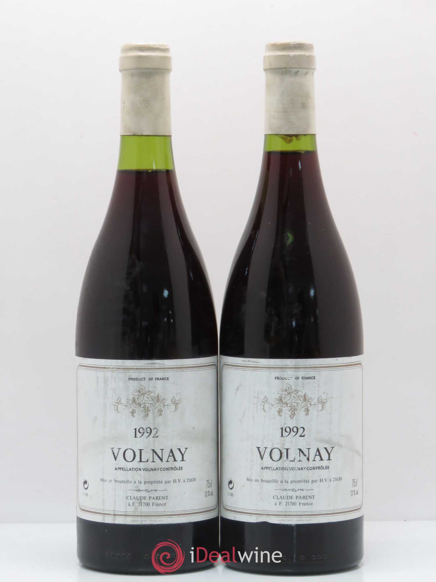 Volnay C. Parent 1992 - Posten von 2 Flaschen - 0