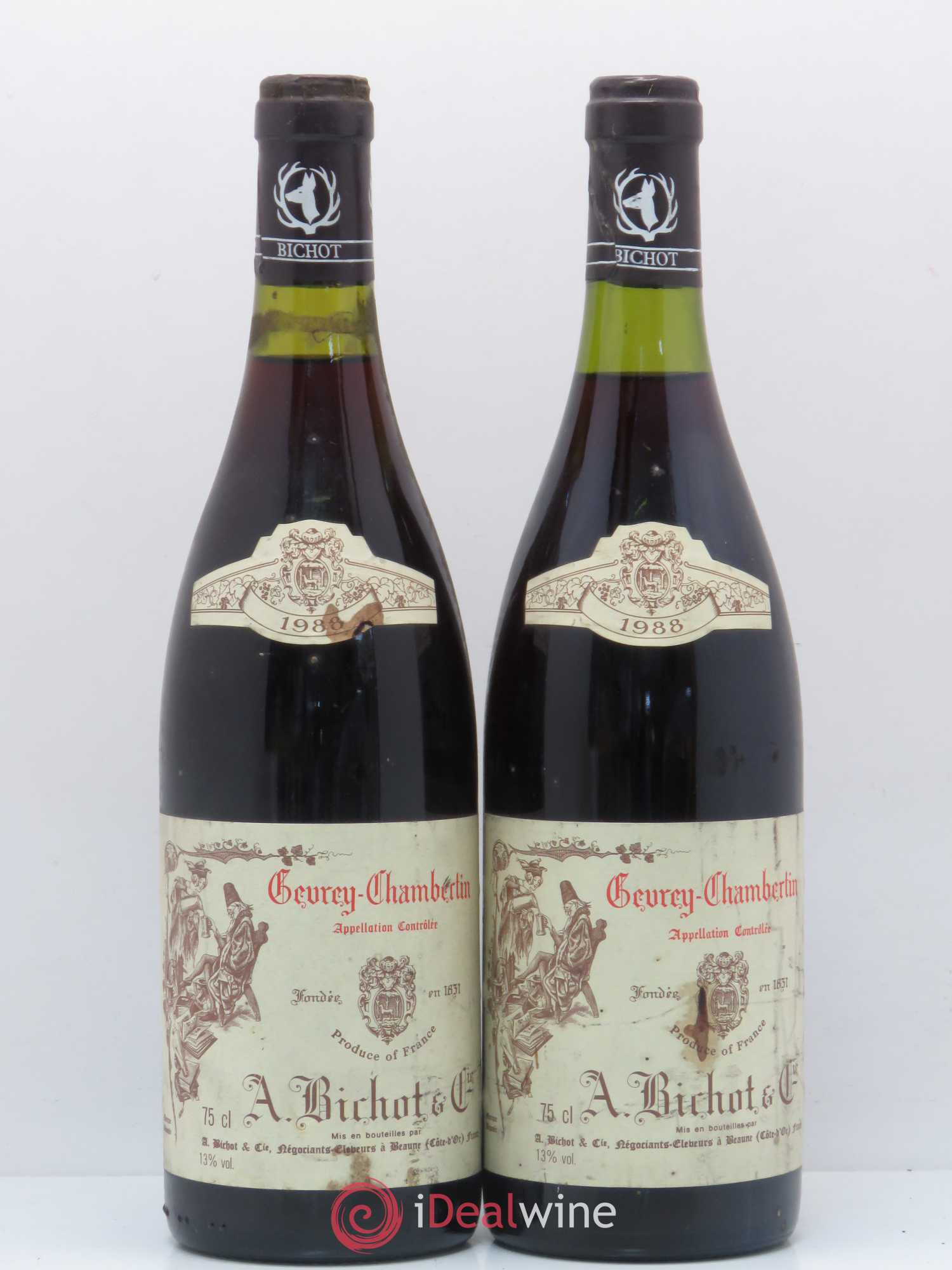 Gevrey-Chambertin Albert Bichot 1988 - Lot de 2 bouteilles - 0