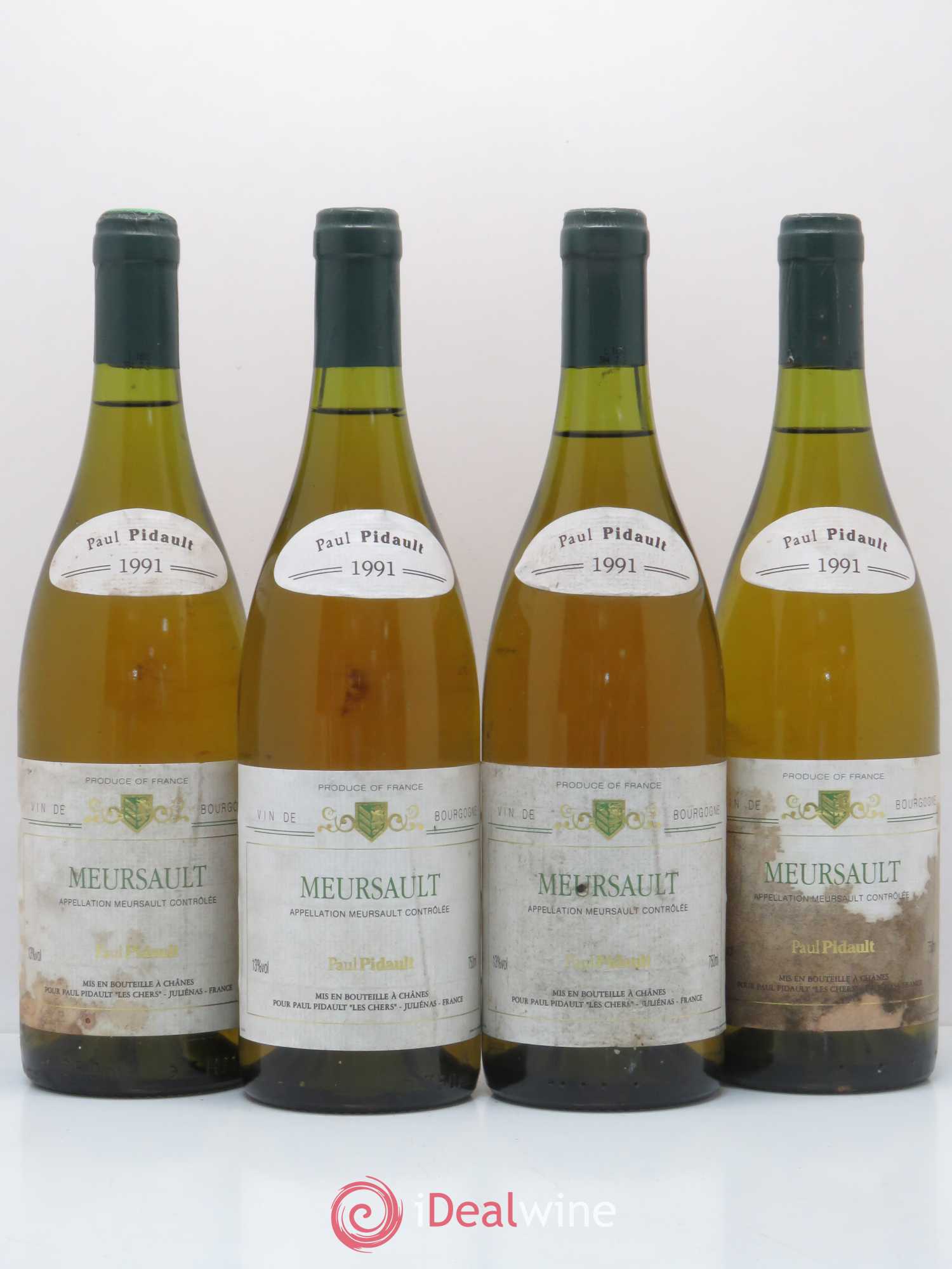 Meursault P. Pidault 1991 - Posten von 4 Flaschen - 0