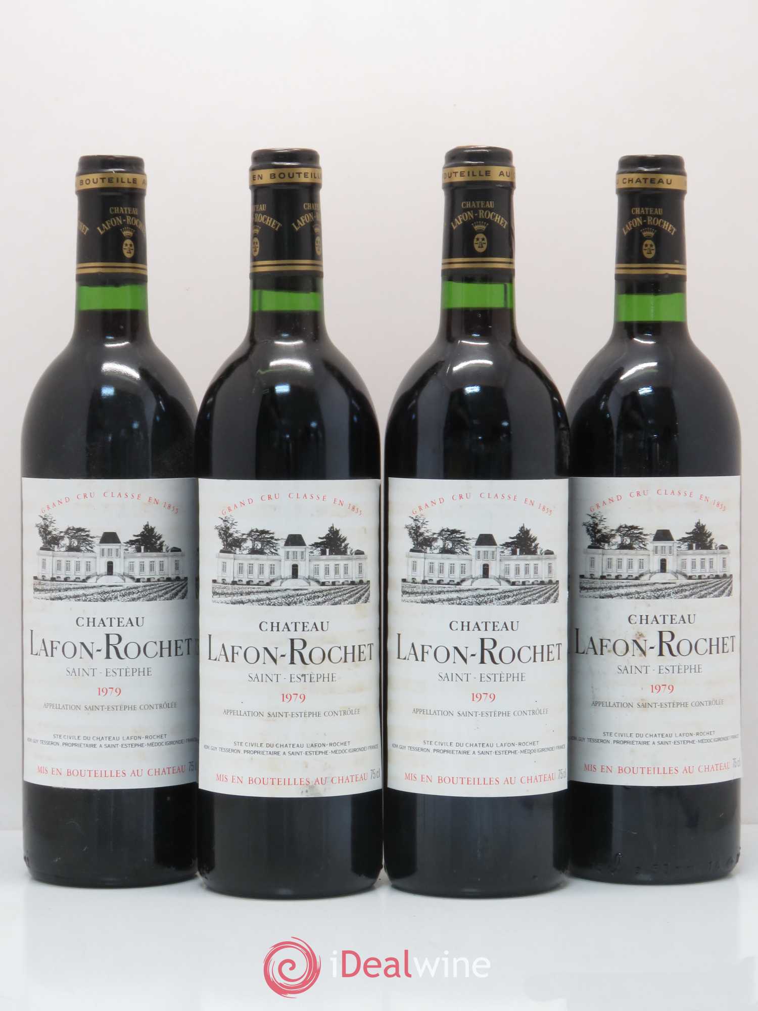 Château Lafon Rochet 4ème Grand Cru Classé 1979 - Lot de 4 bouteilles - 0