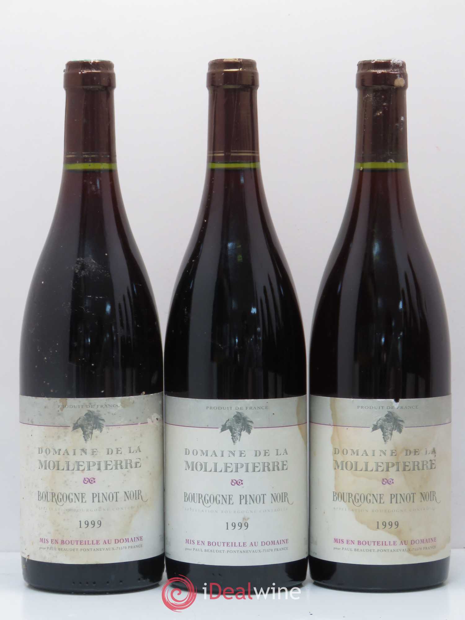 Bourgogne Domaine de Mollepierre P. Beaudet 1999 - Posten von 6 Flaschen - 1