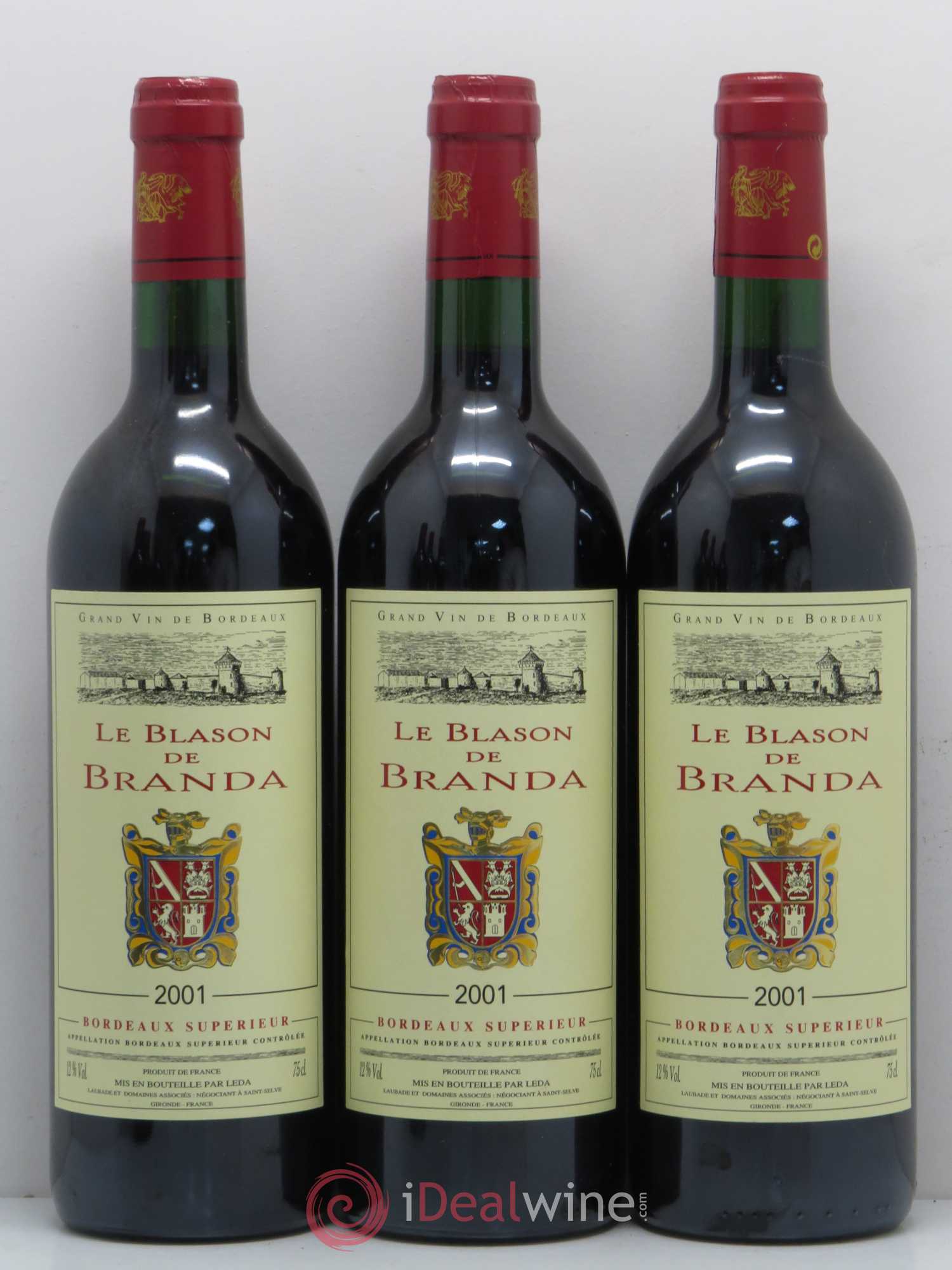 Bordeaux Supérieur Blason de Branda (sans prix de réserve) 2001 - Posten von 6 Flaschen - 1