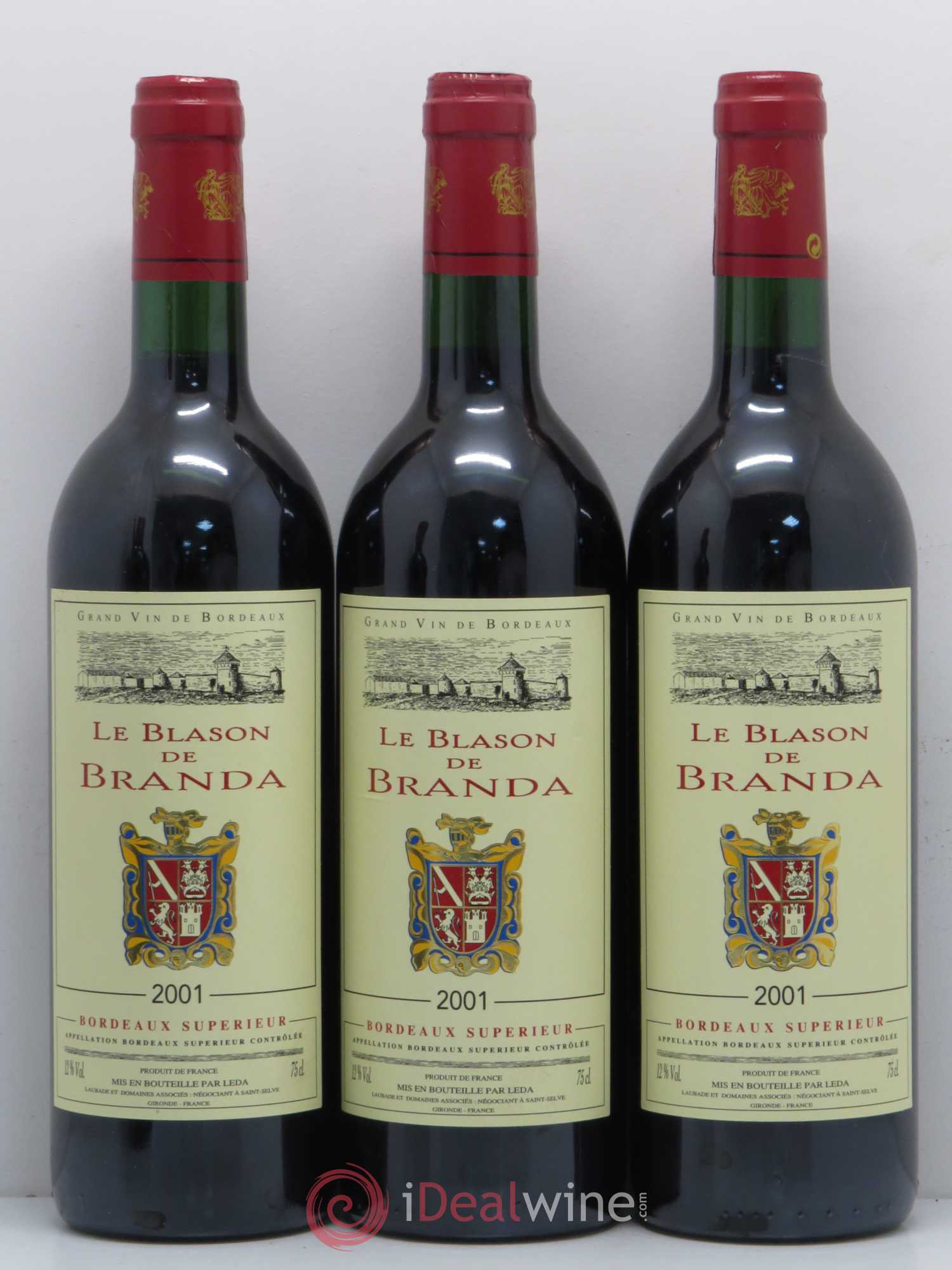 Bordeaux Supérieur Blason de Branda (sans prix de réserve) 2001 - Posten von 6 Flaschen - 2