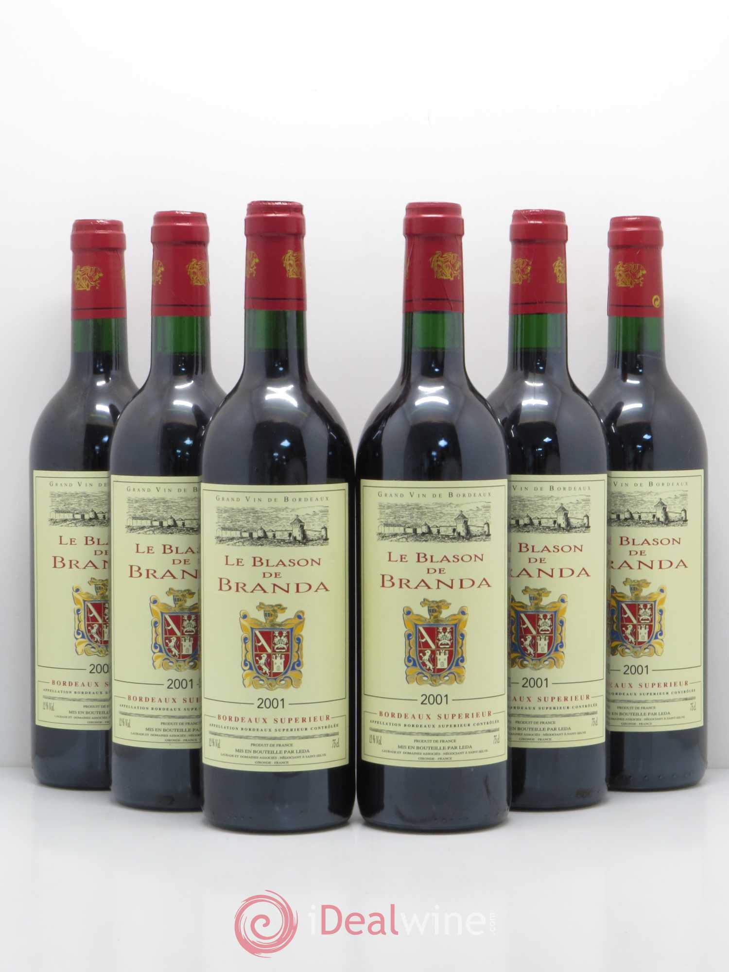Bordeaux Supérieur Blason de Branda (sans prix de réserve) 2001 - Posten von 6 Flaschen - 0