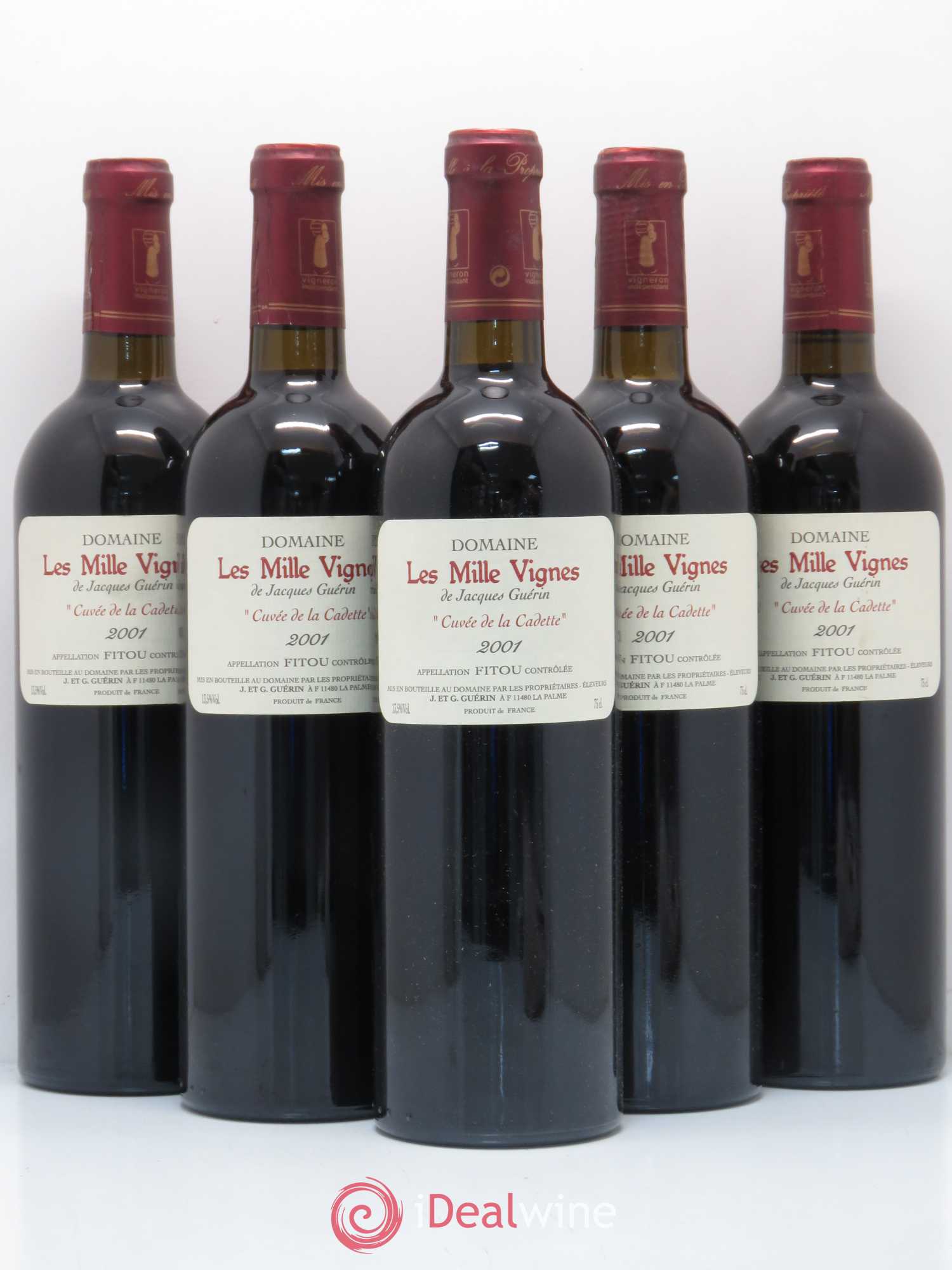 Languedoc Fitou Cuvée de la Cadette Domaine des Milles vignes 2001 - Posten von 5 Flaschen - 0