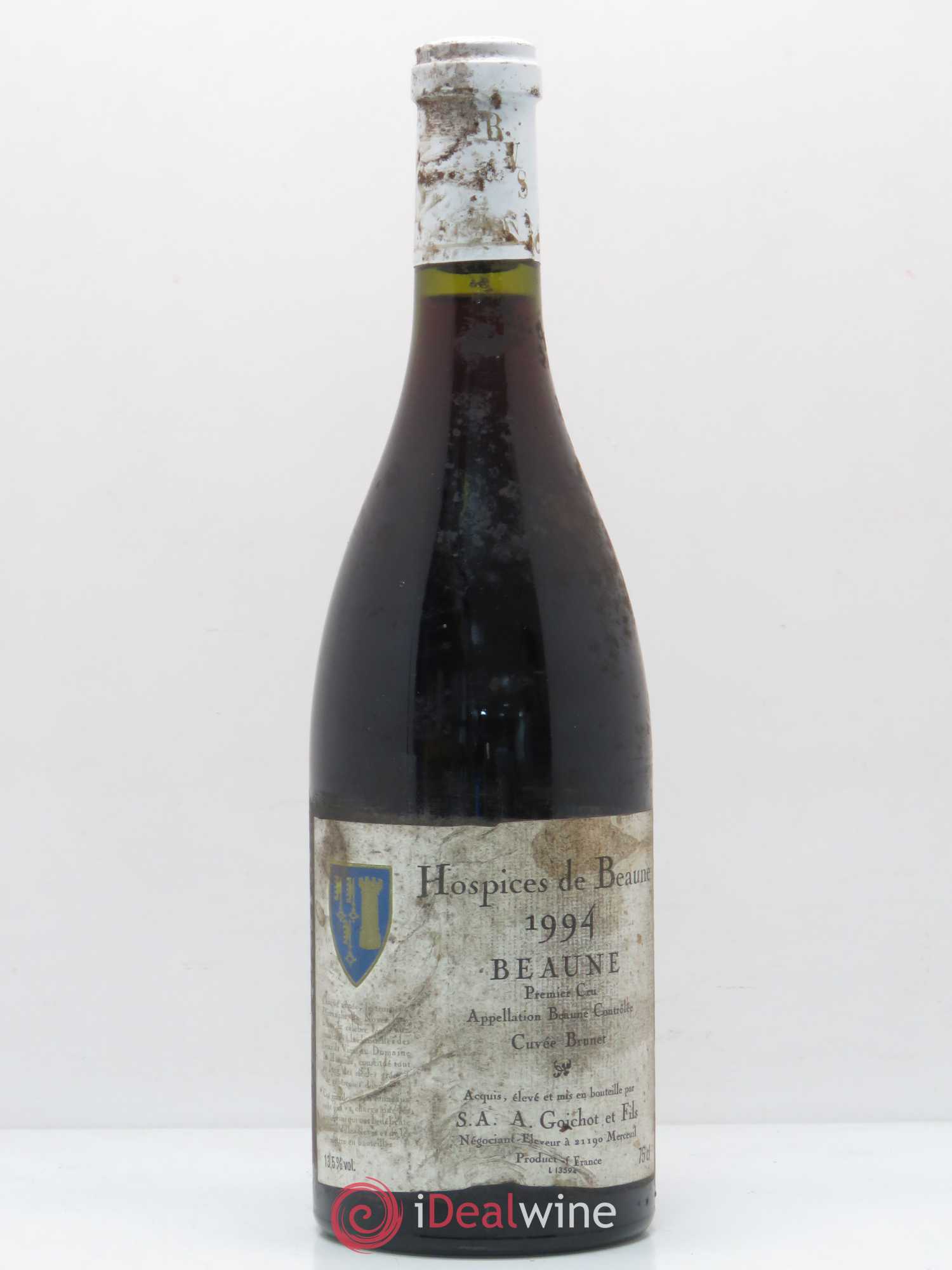 Beaune 1er Cru Hospices de Beaune cuvée Brunet A. Goichot 1994 - Posten von 1 Flasche - 0