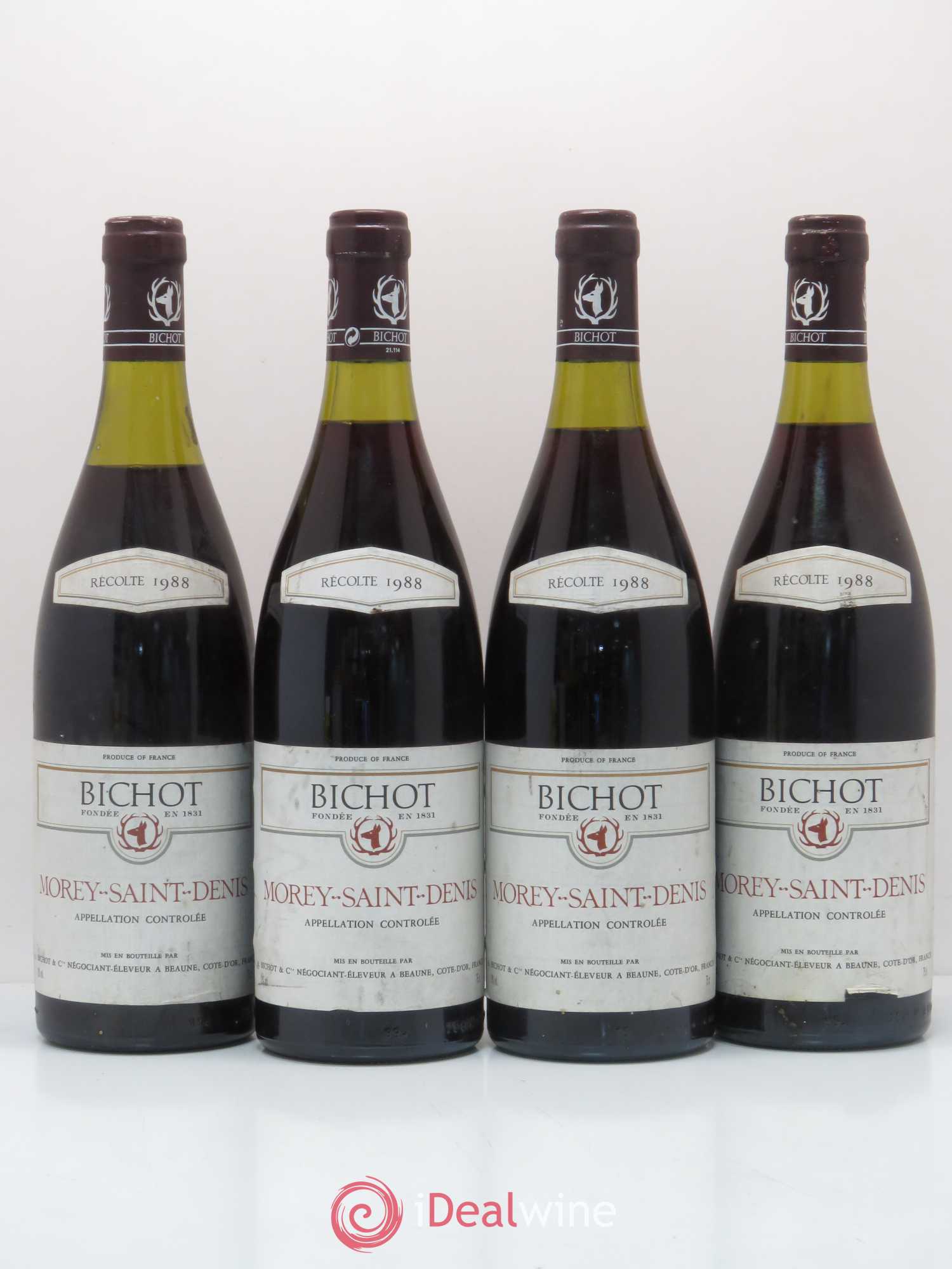 Morey-Saint-Denis Albert Bichot 1988 - Lot de 4 bouteilles - 0