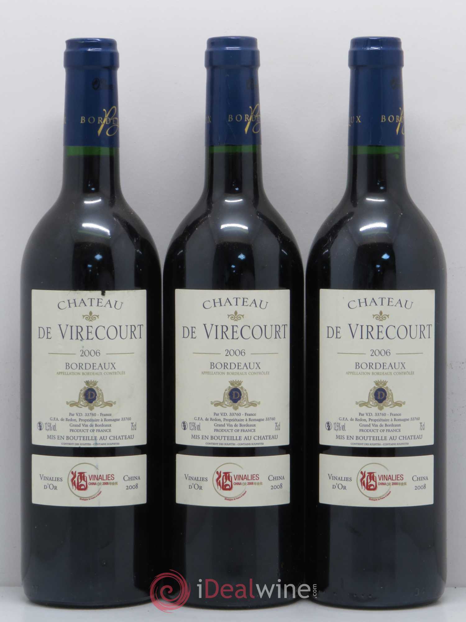 Bordeaux Supérieur Château Virecourt (sans prix de réserve) 2006 - Lotto di 6 bottiglie - 2