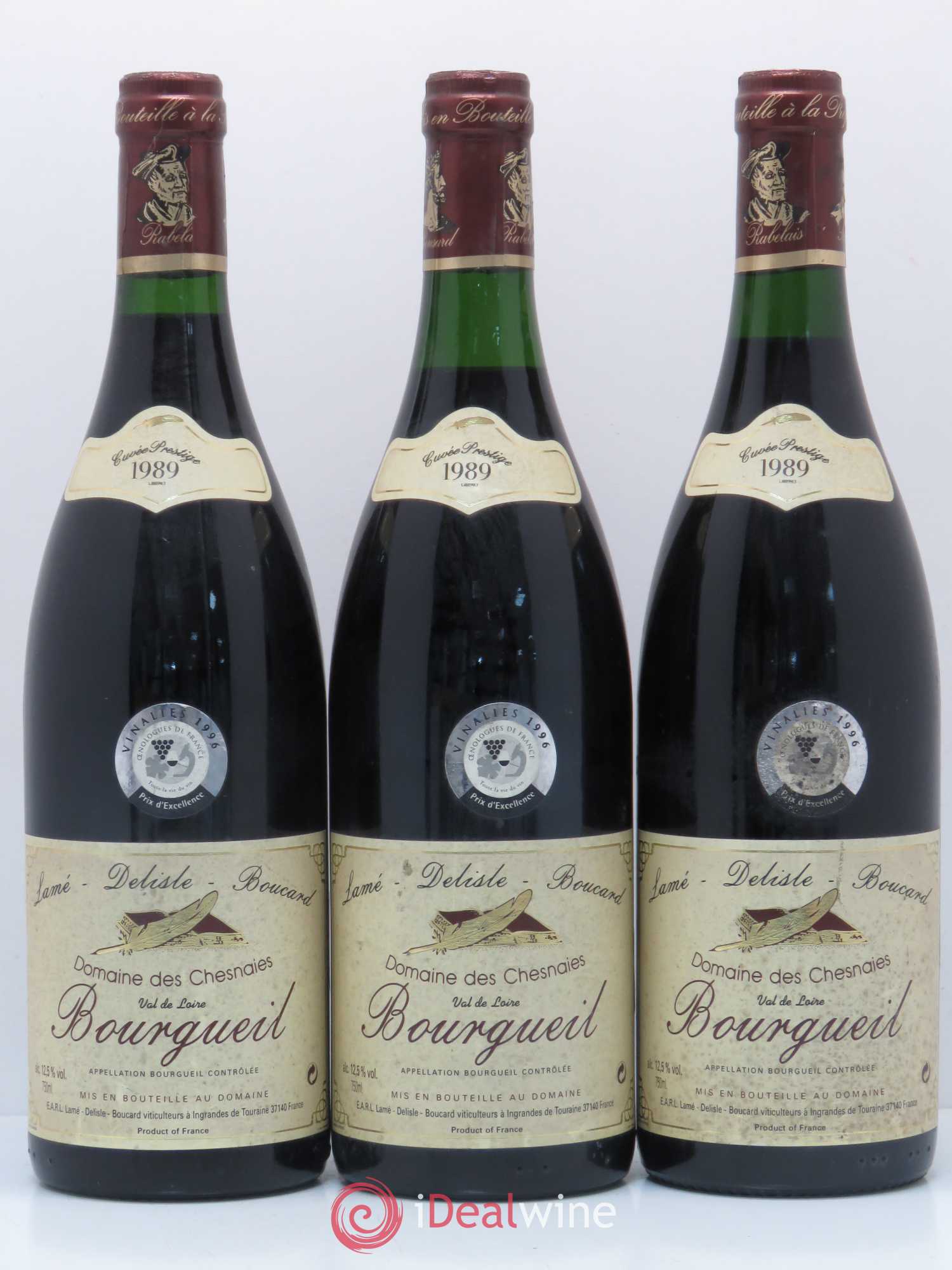 Bourgueil cuvée Prestige Lamé Delille Boucard 1989 - Posten von 3 Flaschen - 0