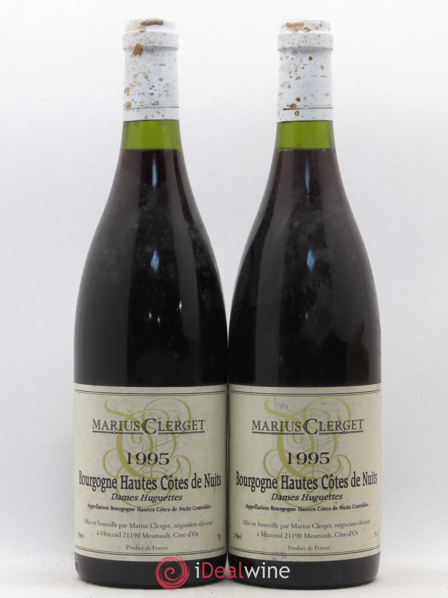 Hautes-Côtes de Nuits Dames Huguettes M. Clerget 1995 - Posten von 2 Flaschen - 0