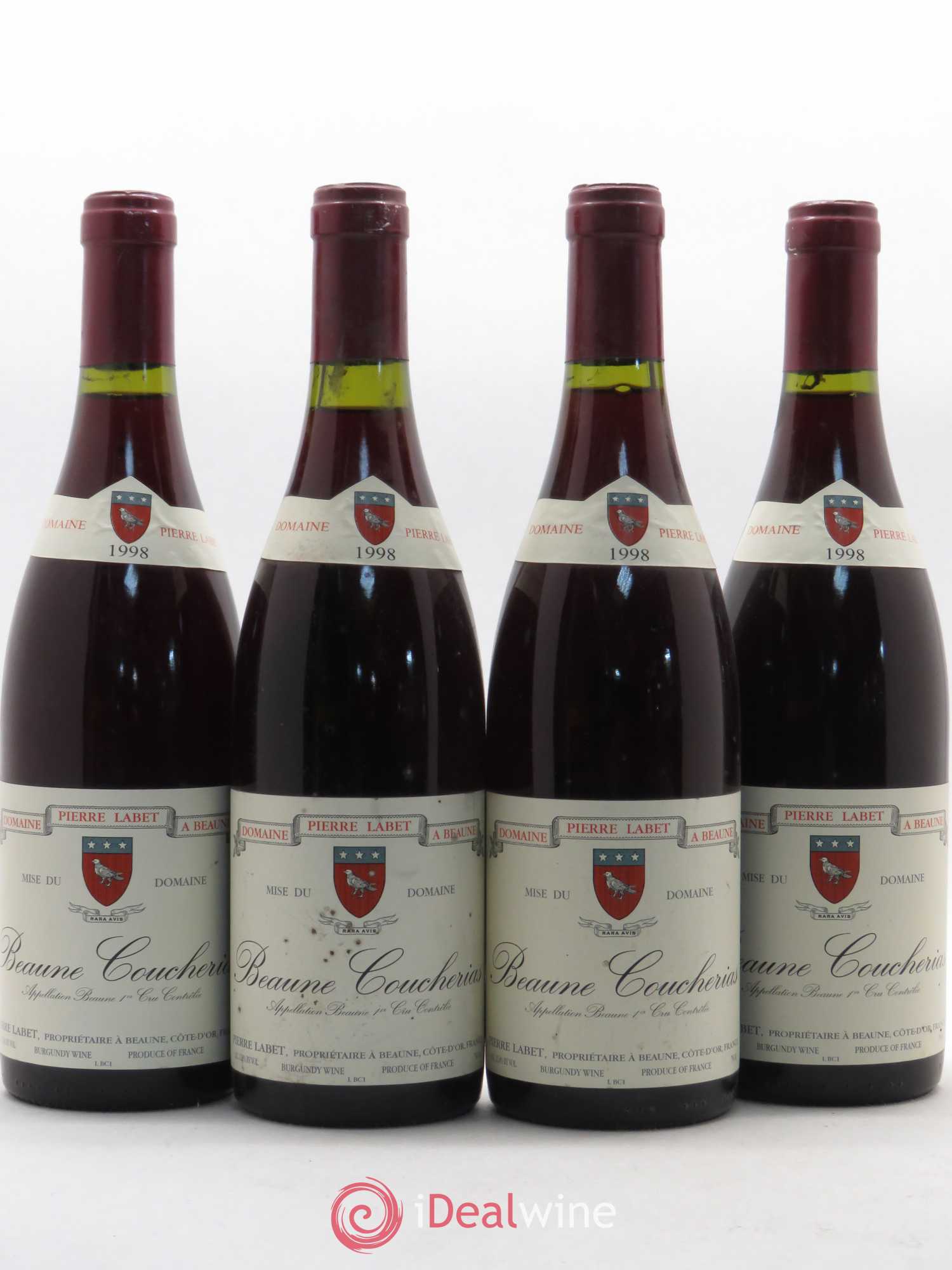 Beaune 1er Cru Coucherias P. Labet 1998 - Posten von 4 Flaschen - 0