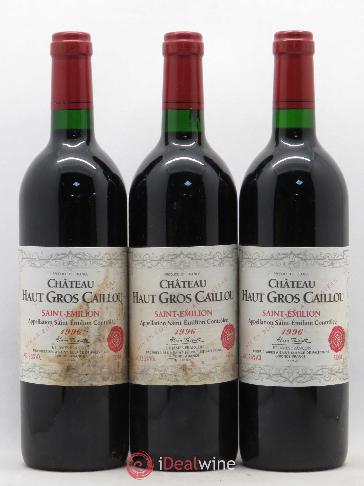 Château Haut Gros Caillou 1996 - Lot of 6 bottles - 1