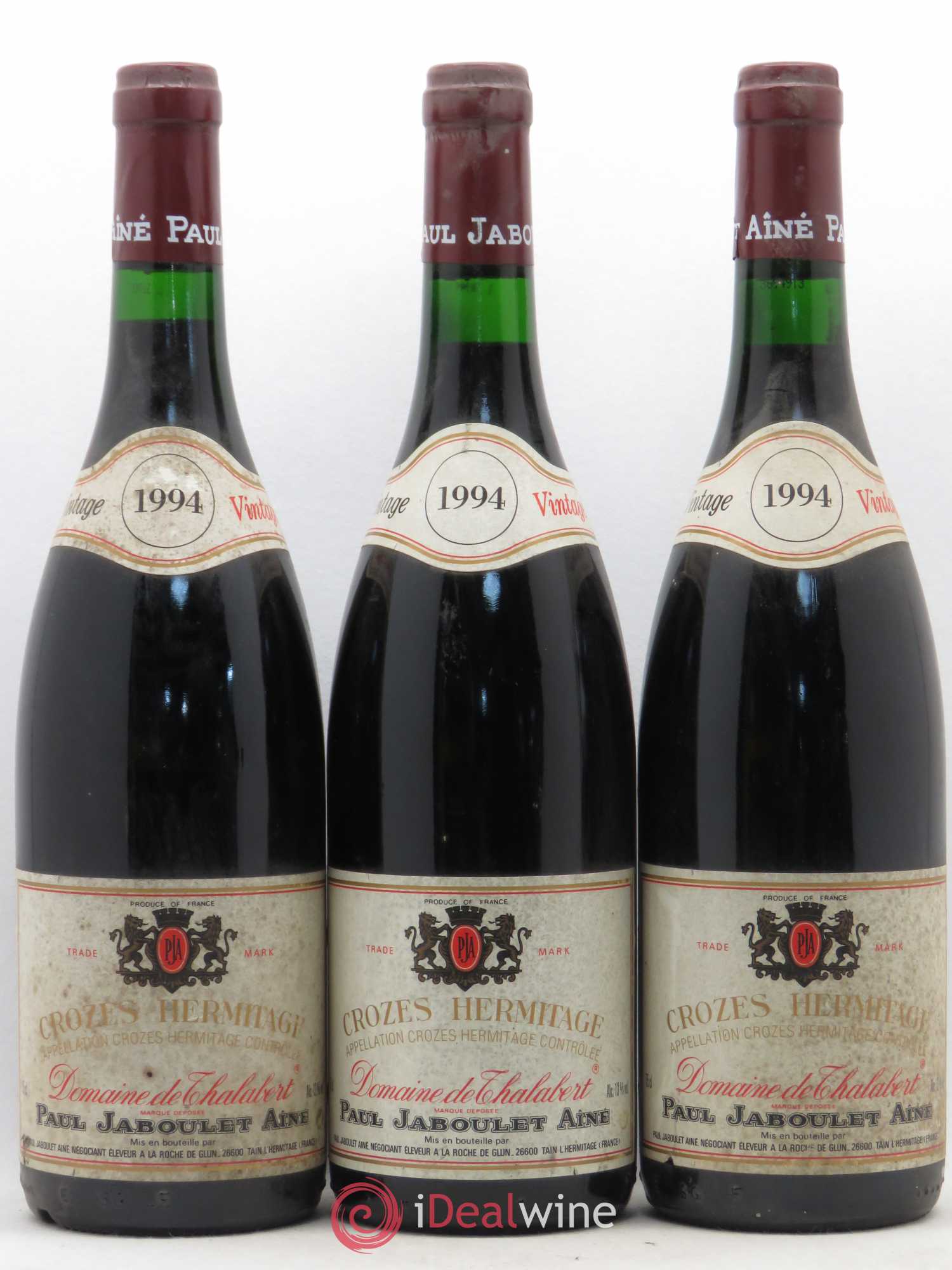 Crozes-Hermitage Domaine de Thalabert Paul Jaboulet Ainé 1994 - Lot de 5 bouteilles - 1