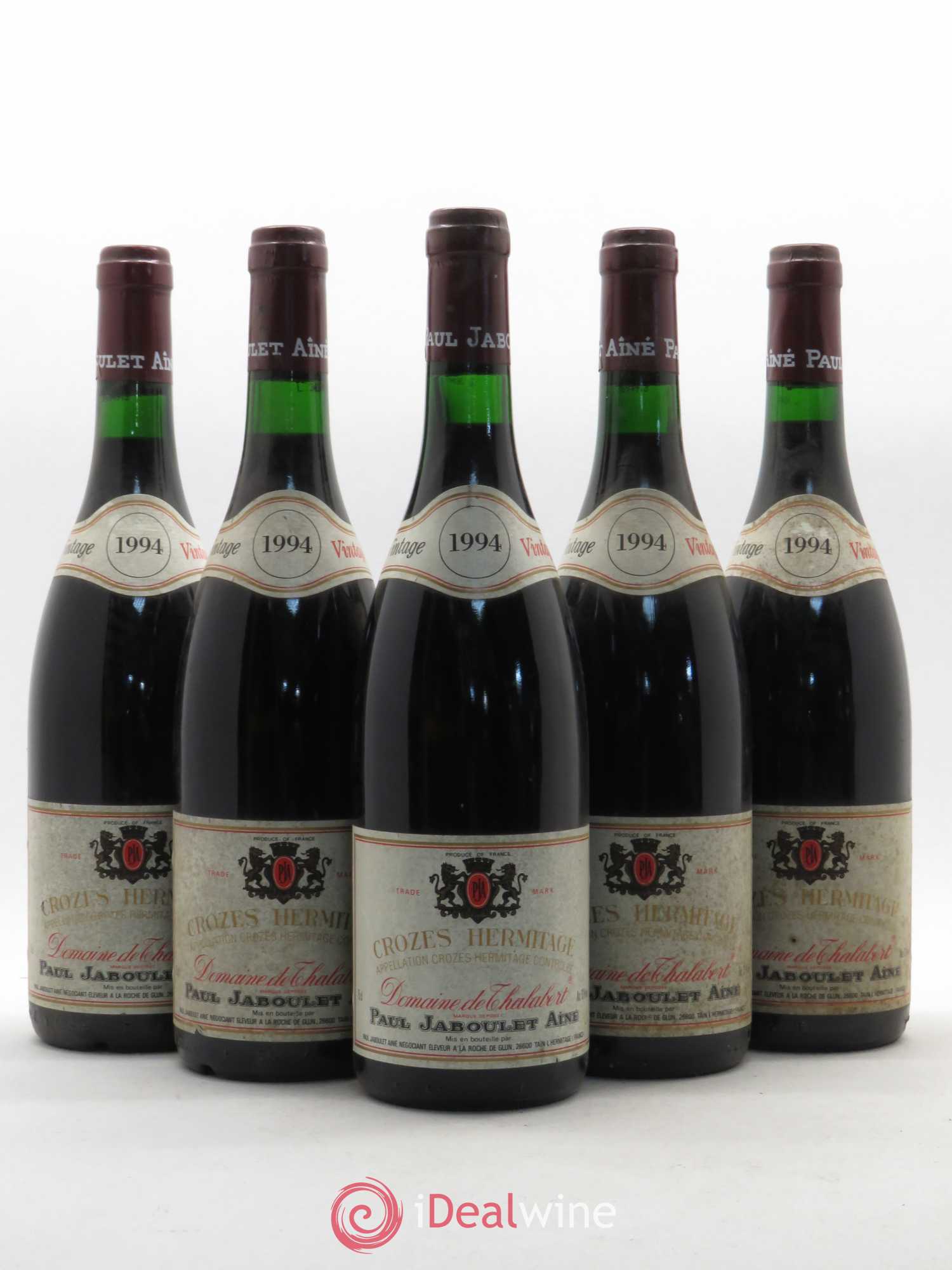 Crozes-Hermitage Domaine de Thalabert Paul Jaboulet Ainé 1994 - Lot de 5 bouteilles - 0