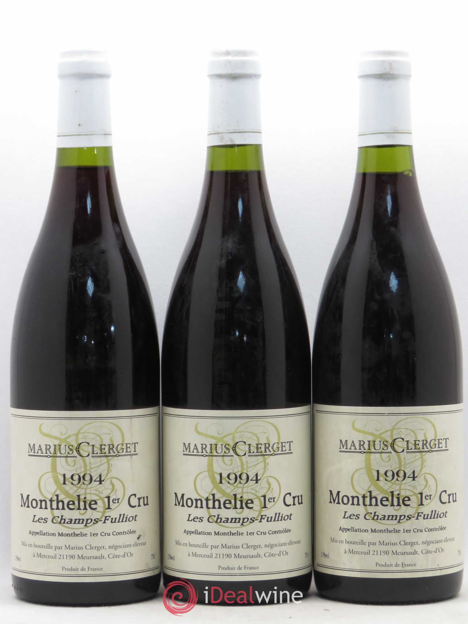 Monthélie 1er Cru Champs Fulliot Clerget 1994 - Lot de 6 bouteilles - 2